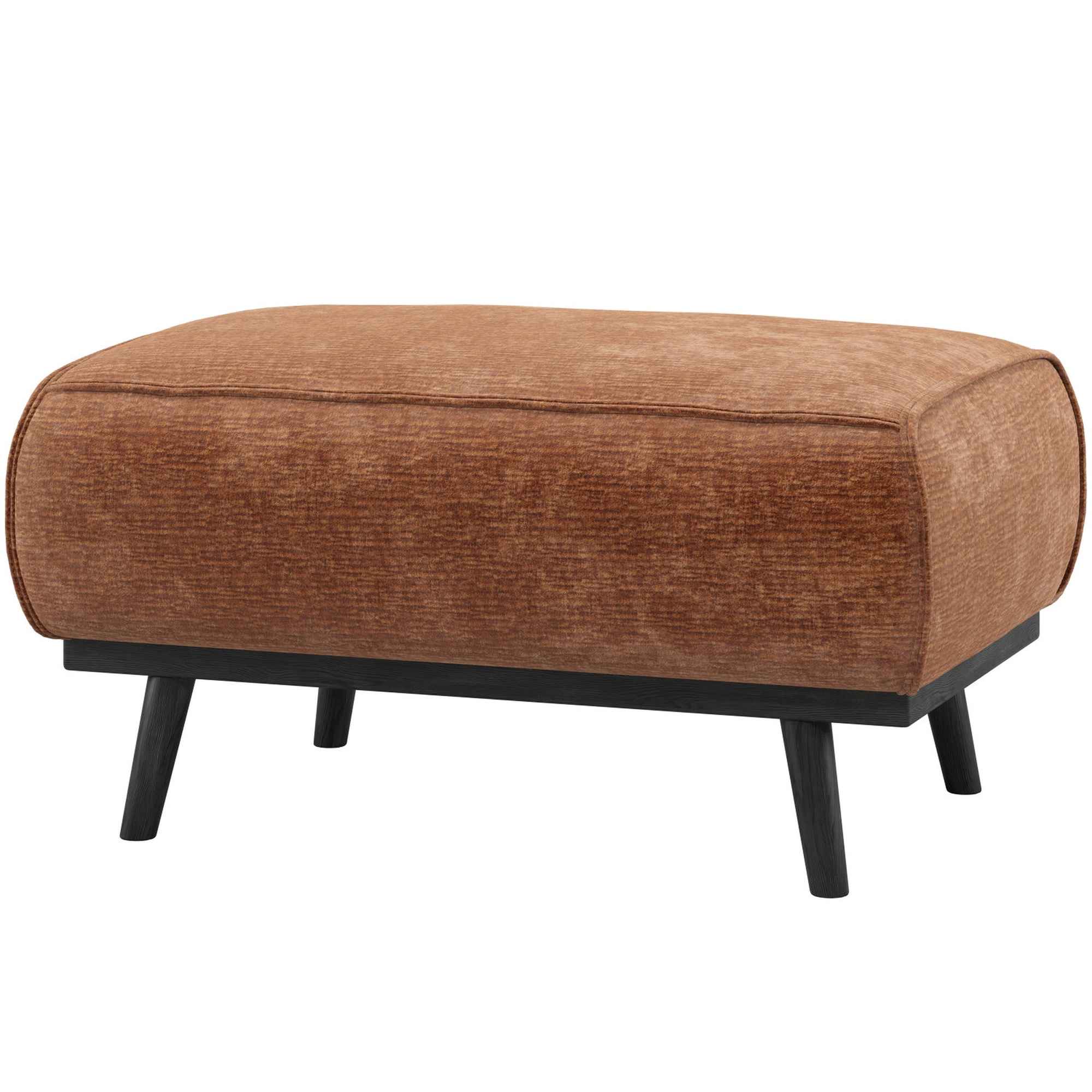 Pouf Statement Terra Chenille-Samt - eleganter Hocker im luxuriösen Design, 80 x 55 x 40 cm