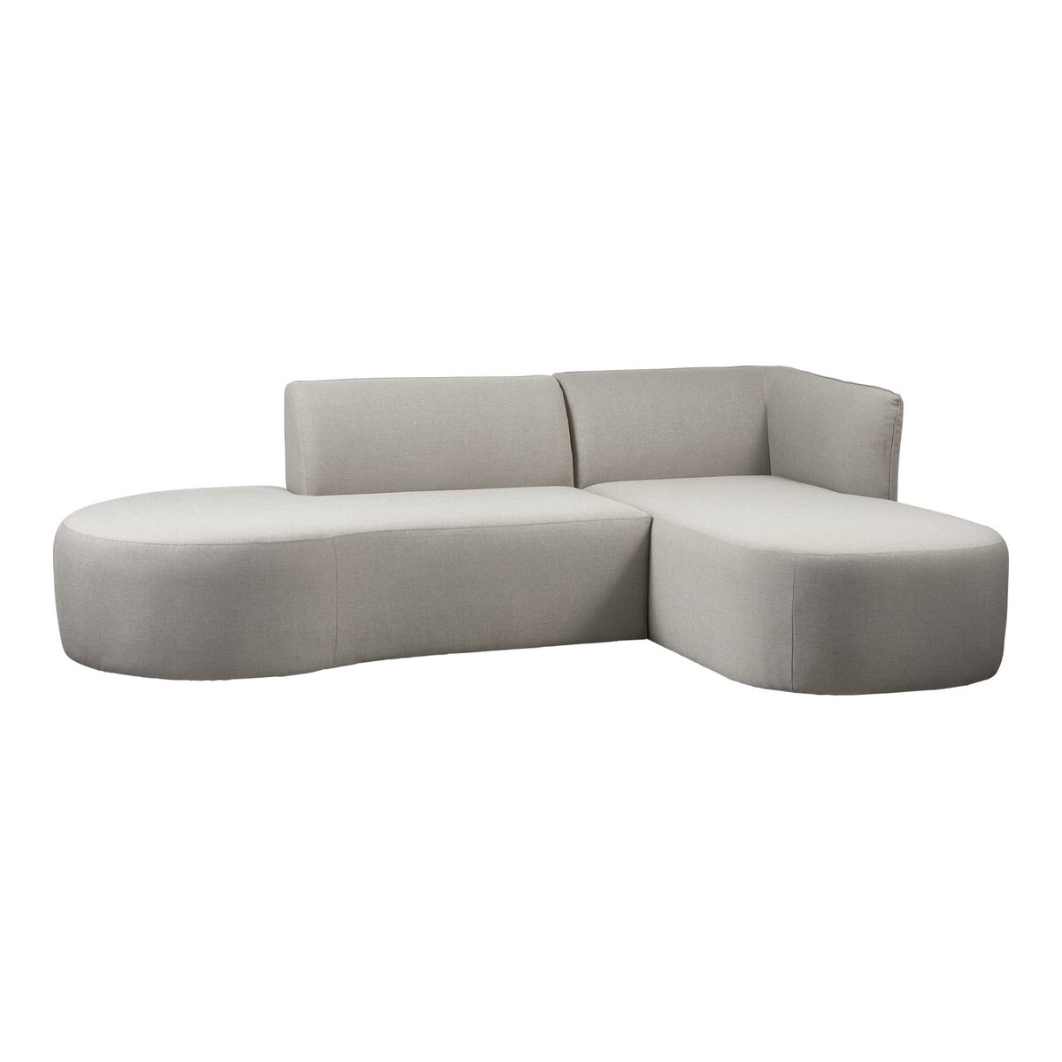 Gartenecksofa Chaiselongue Chios - Polyolefin-Stoff Sand, Rechts