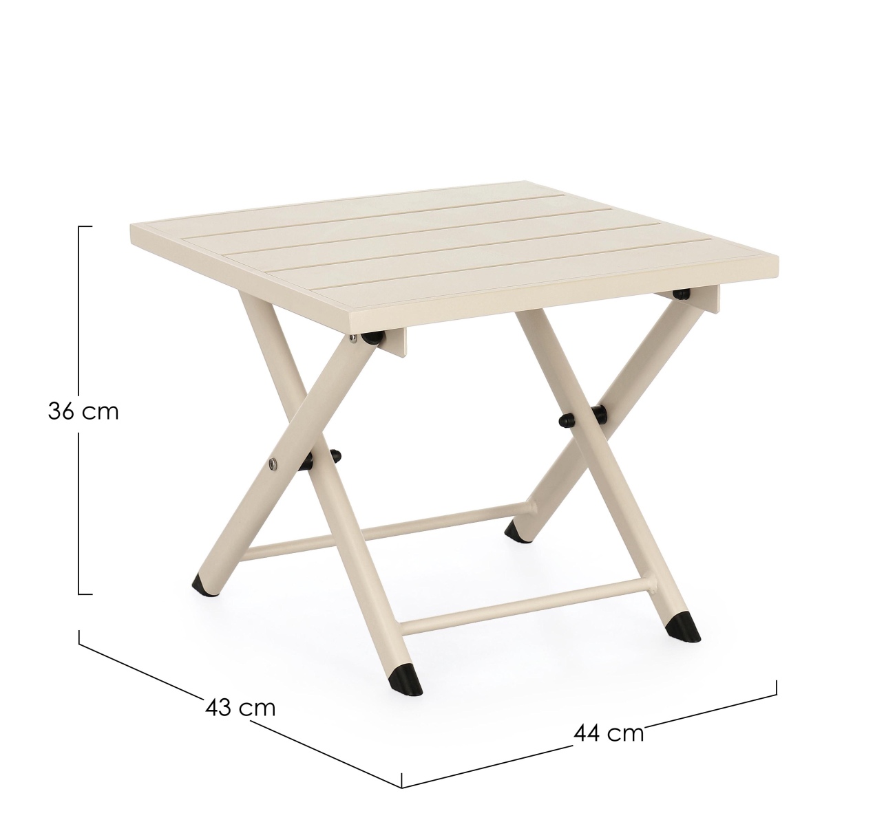 Gartenbeistelltisch Taylor aus Aluminium, Whisper