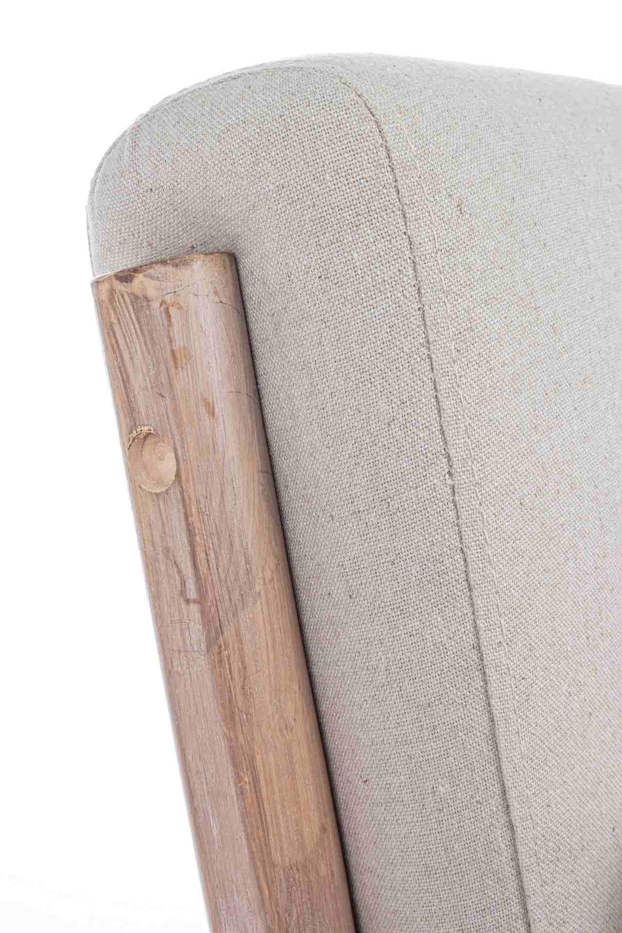Sessel Ancilla mit Stoff-Bezug, Beige