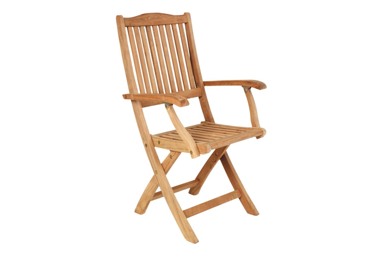 Gartenstuhl Filipia aus Teakholz, mit Armlehne Gartenstuhl Filipia aus Teakholz, mit Armlehne