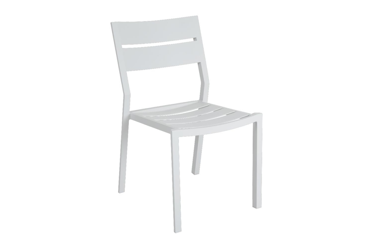 Gartenstuhl Delia aus Aluminium, Weiß