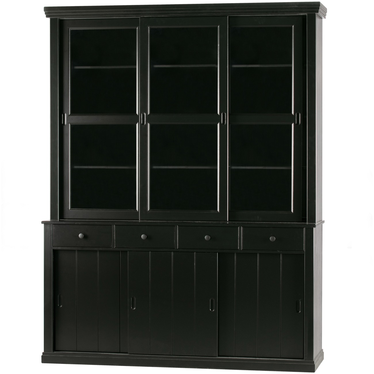 Buffetschrank Lagos aus Kiefernholz, Schwarz Buffetschrank Lagos aus Kiefernholz, Schwarz