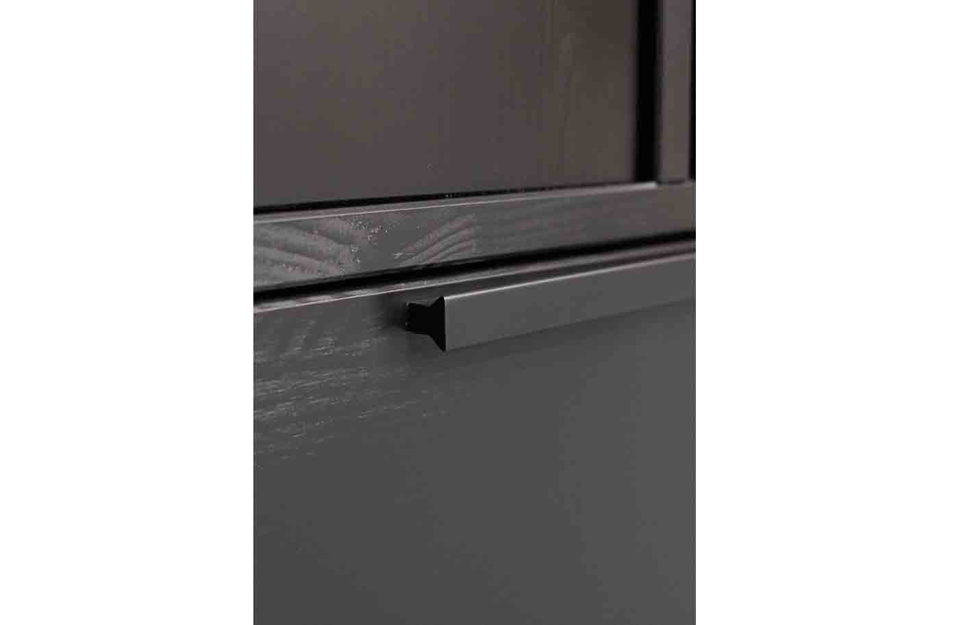 Garderobenschrank Adam Türen / Schublade, Schwarz