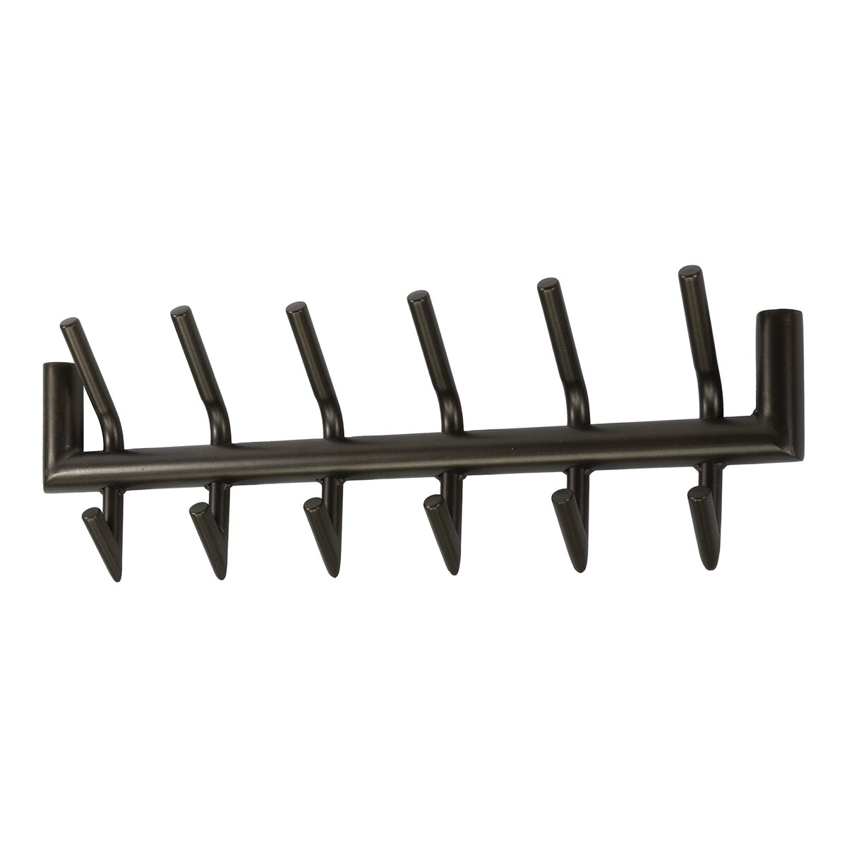 Wandgarderobe Obut Metall mit 12 Haken, Bronze/Drift Brown