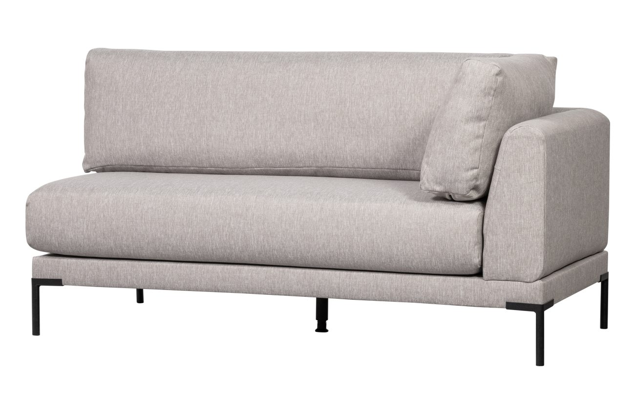 Bank Couple Eck-Element aus Melange-Stoff Links, Hellgrau Bank Couple Eck-Element aus Melange-Stoff Links, Hellgrau