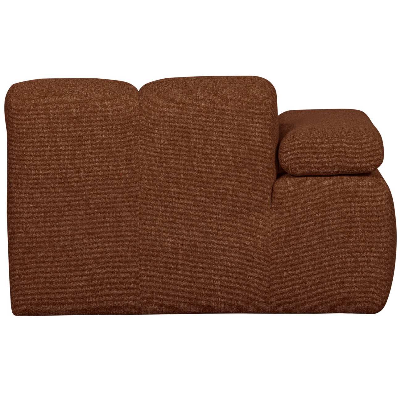 Modulsofa Mojo Boucle Chaiselongue-Links, Rostbraun