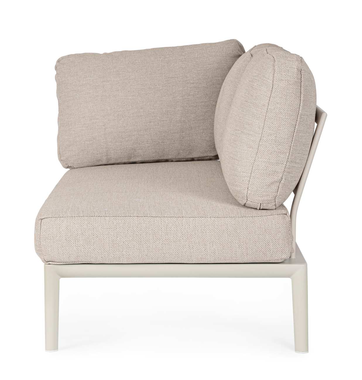 Gartenmodulsofa Gerald aus Aluminium Eck-Element, Pelikan