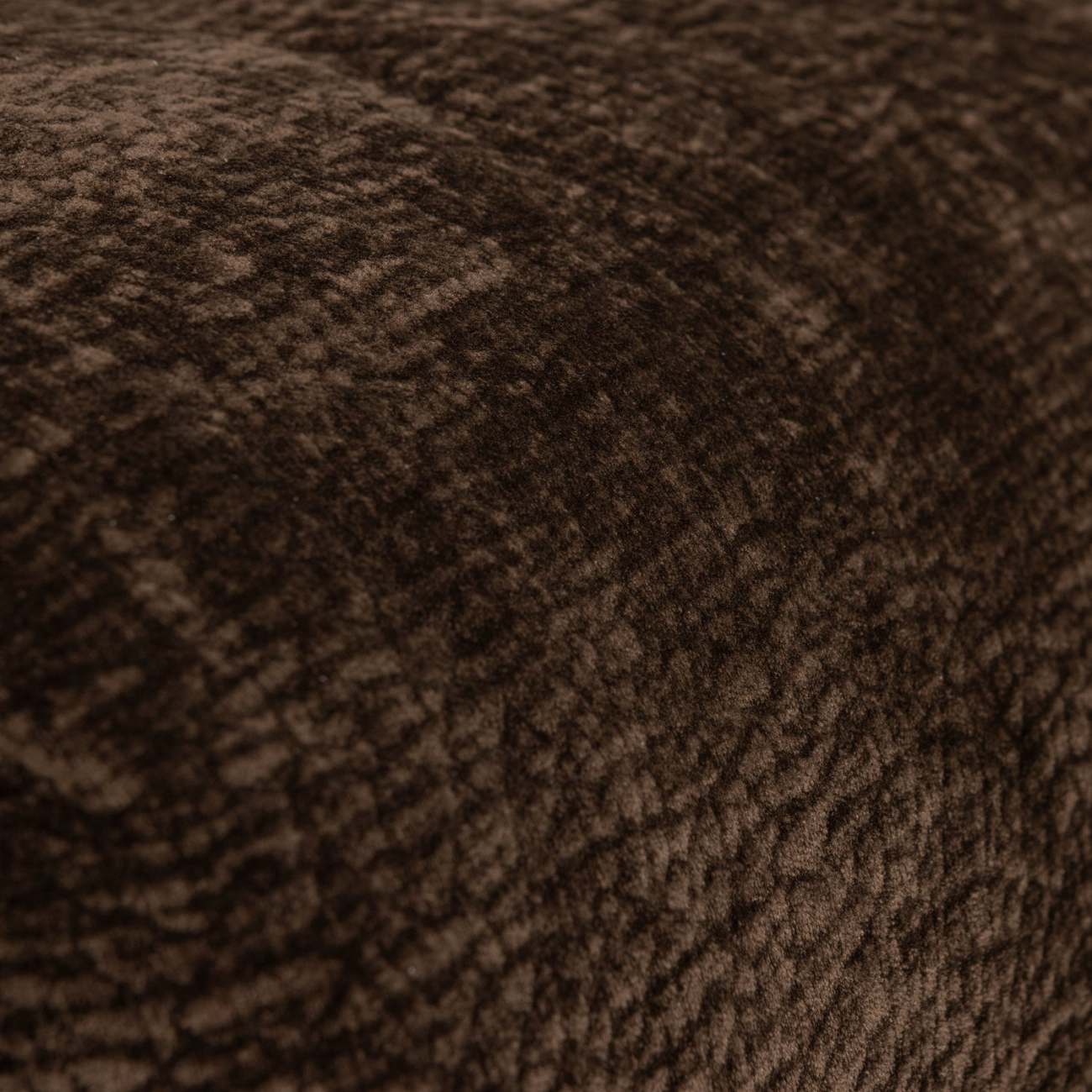 Hocker Baggy aus 3D-Chenille-Stoff, Dunkelbraun