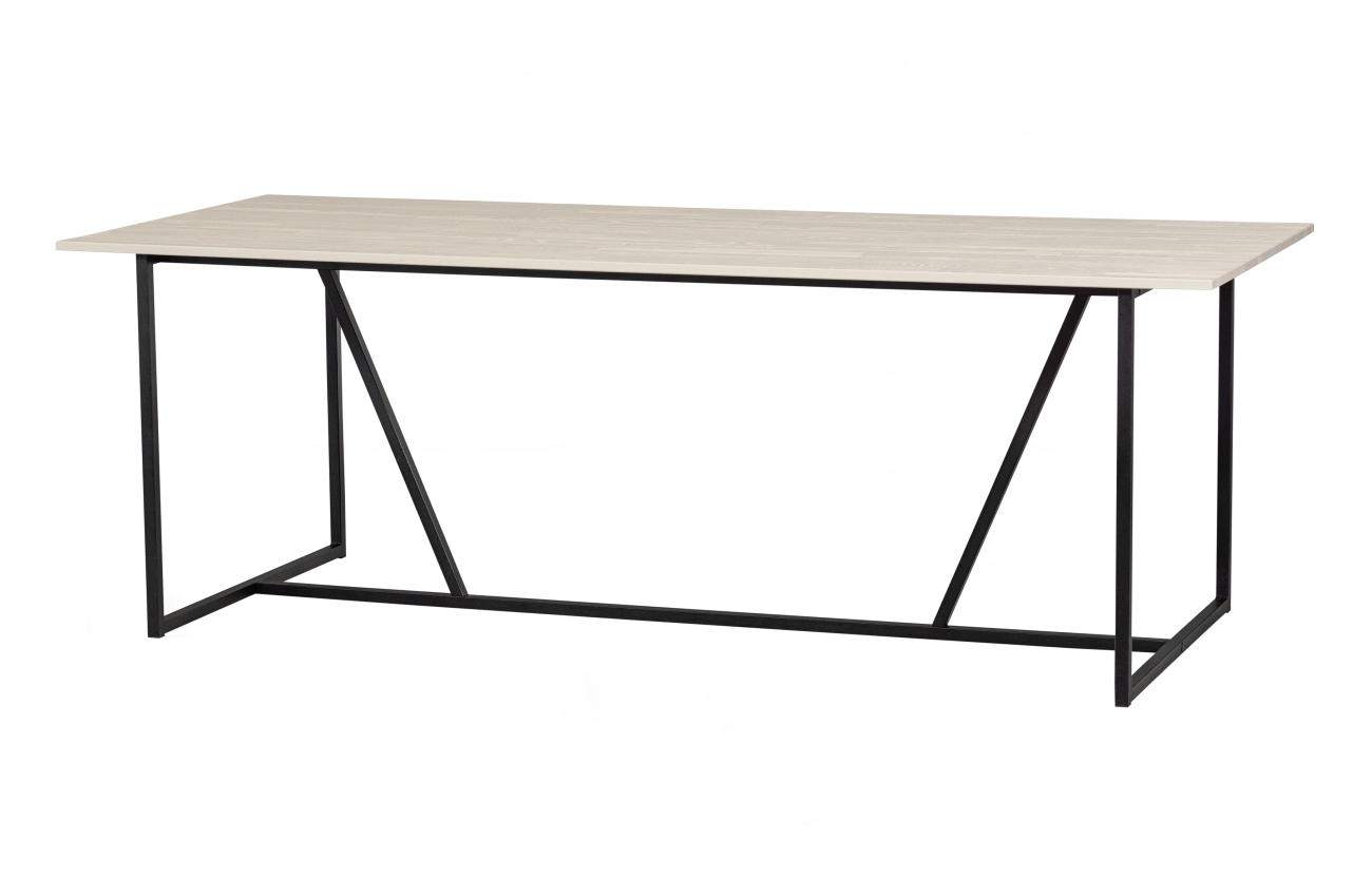 Esstisch Silas aus Eschenholz 220 cm, Hellgrau Esstisch Silas aus Eschenholz 220 cm, Hellgrau