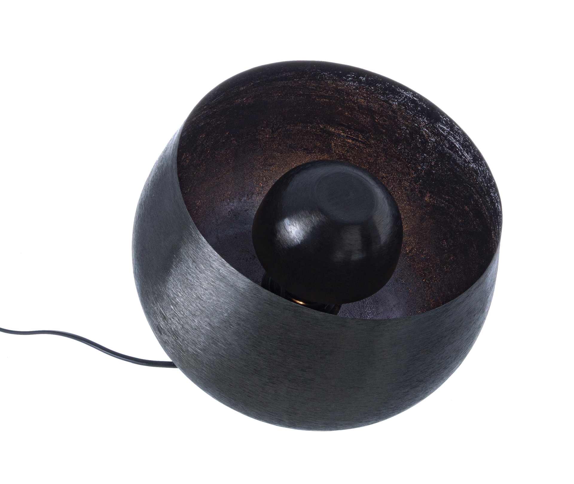 Die Tischleuchte Ishan überzeugt mit ihrem modernen Design. Gefertigt wurde sie aus Metall, welches einen schwarzen Farbton besitzt. Die Lampe hat eine Lichtquelle. Die Lampe besitzt eine Höhe von 24,5 cm.