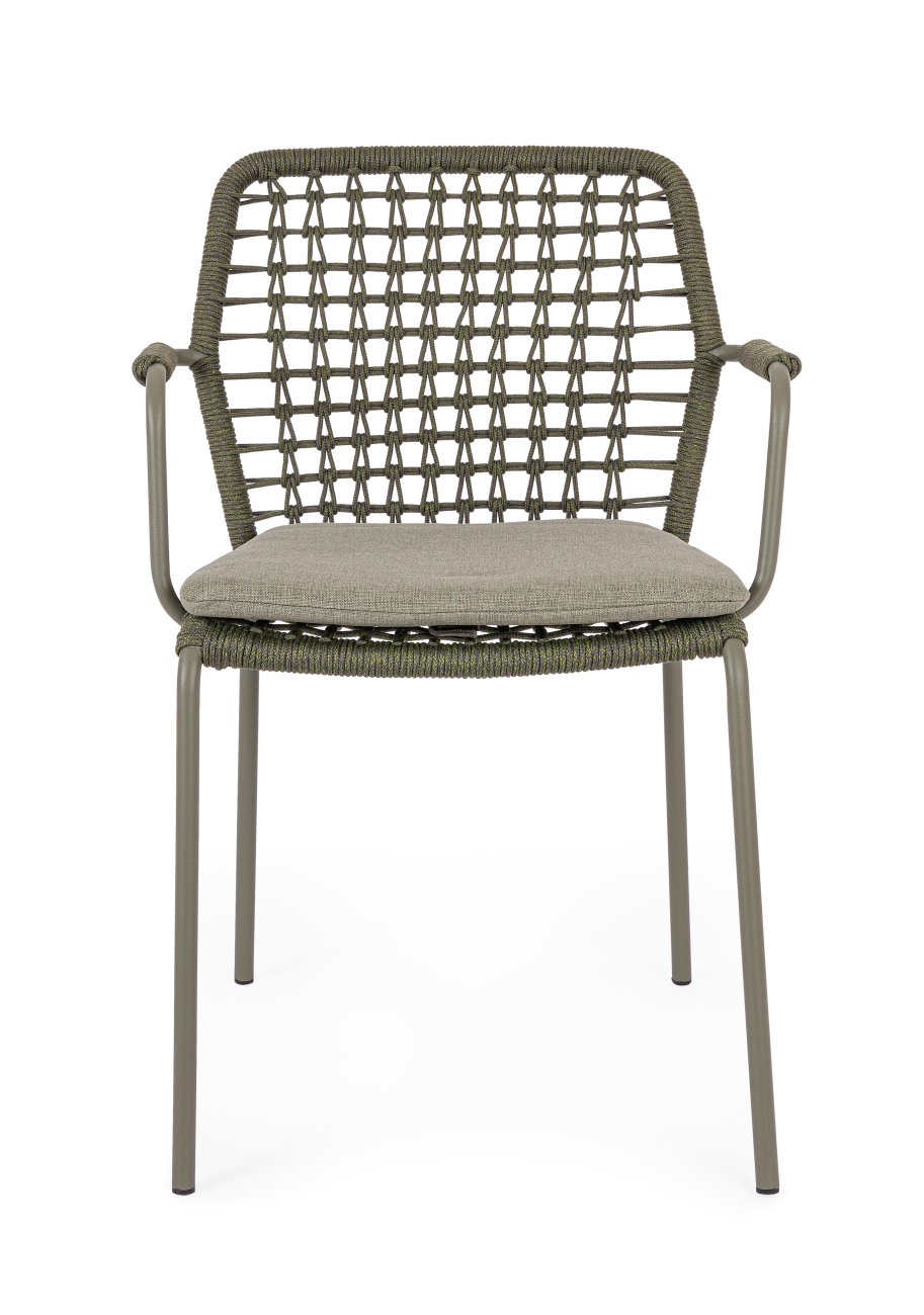 Gartenstuhl Canar aus Metall, Grün