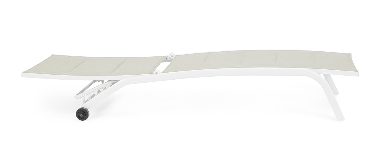 Sonnenliege Cleopass aus Aluminium mit Rolle, Lagun