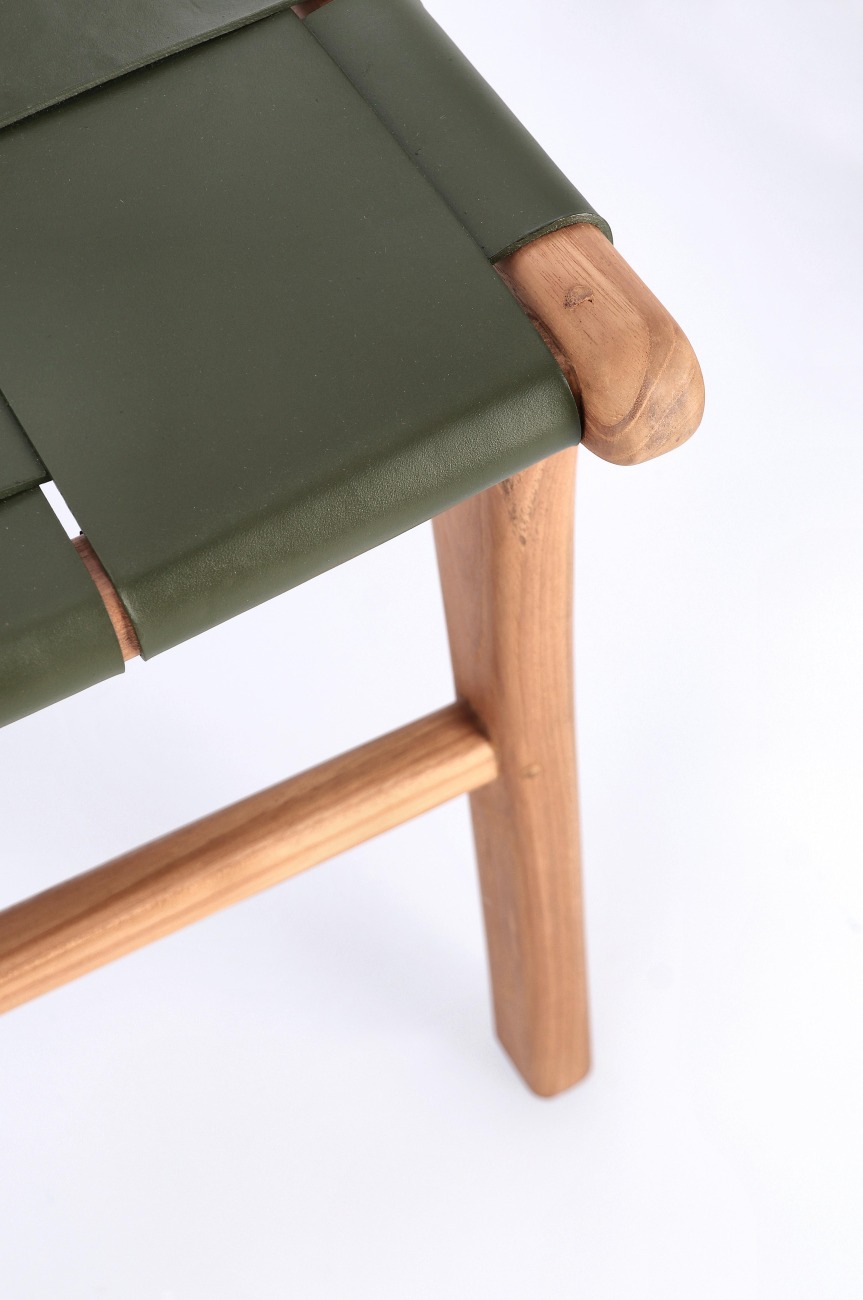 Esszimmerstuhl Joanna aus Leder, Grün