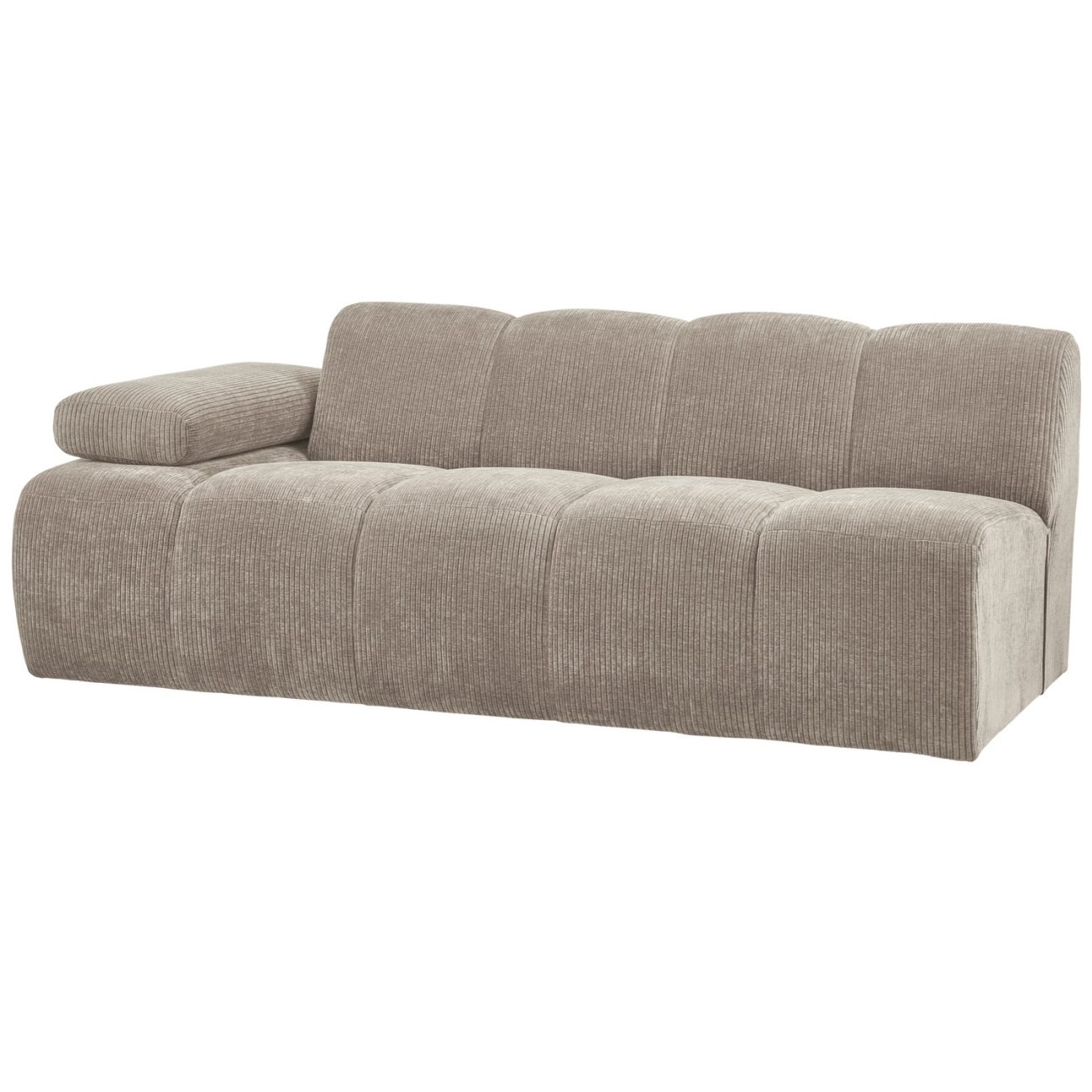 Modulsofa Mojo Flachcord 2er Arm-Links, Sand Modulsofa Mojo Flachcord 2er Arm-Links, Sand