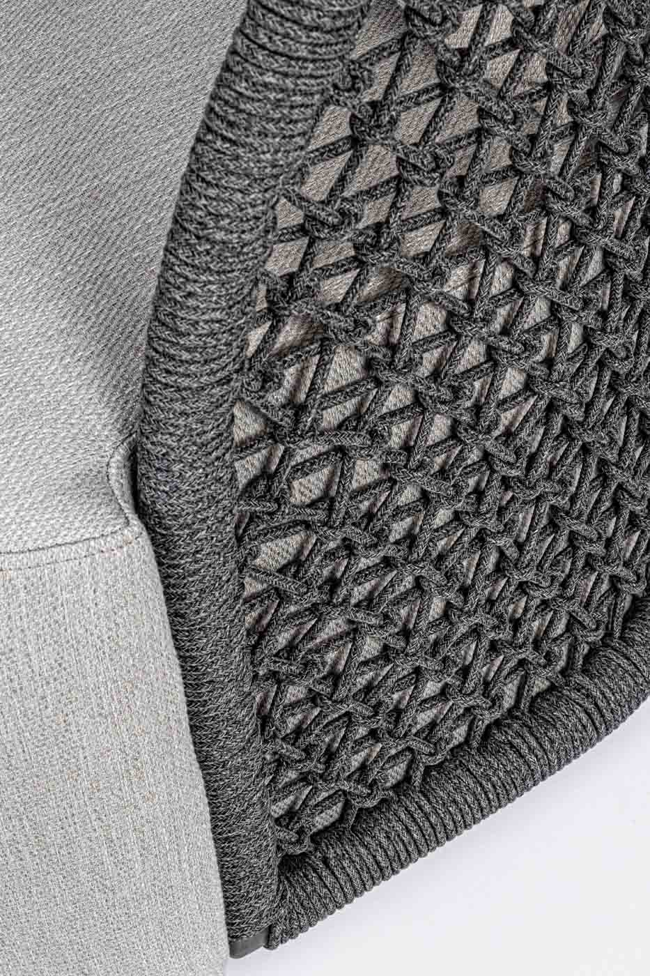 4 Sitzer Outdoorsofa Cuyen mit Kissen, Anthrazit