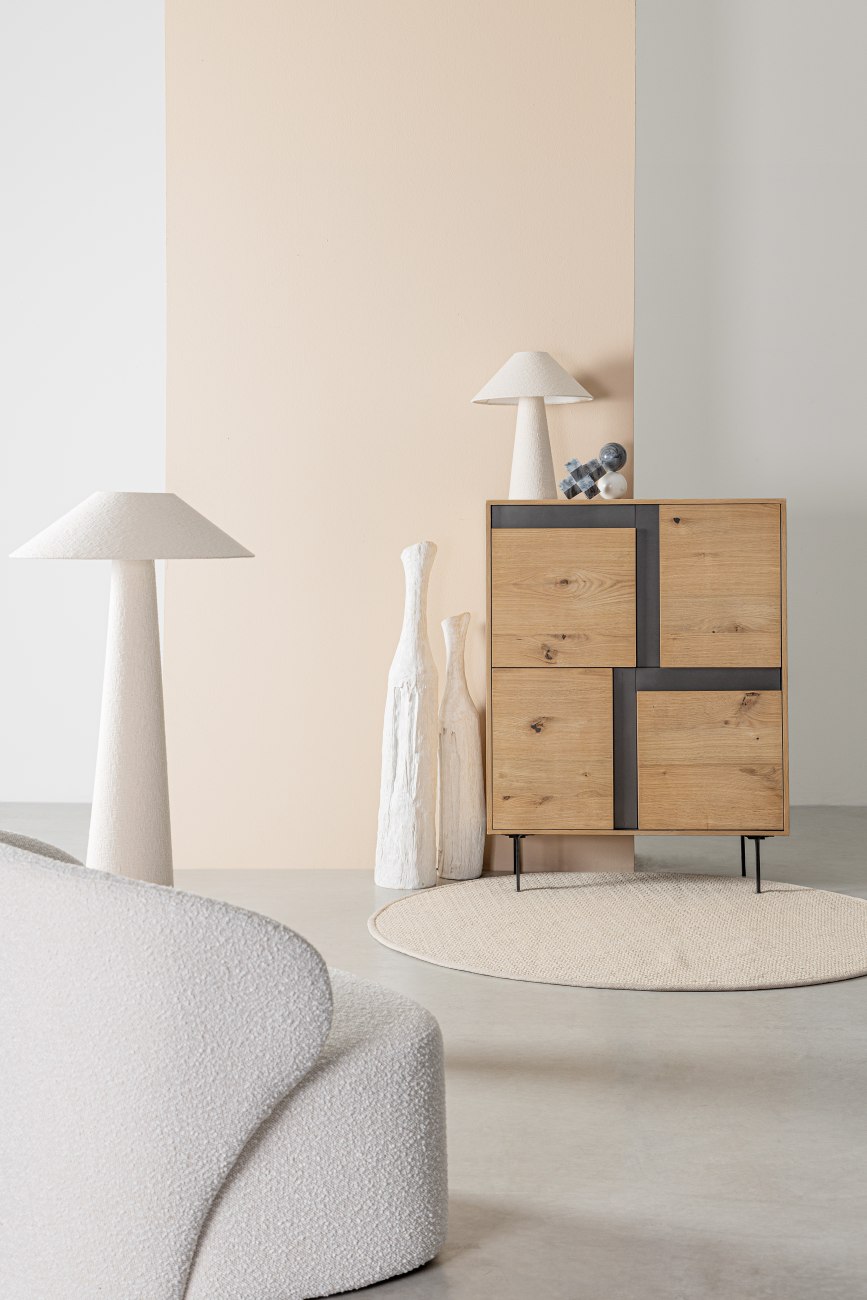 Sessel Babila aus Boucle-Stoff, Natur