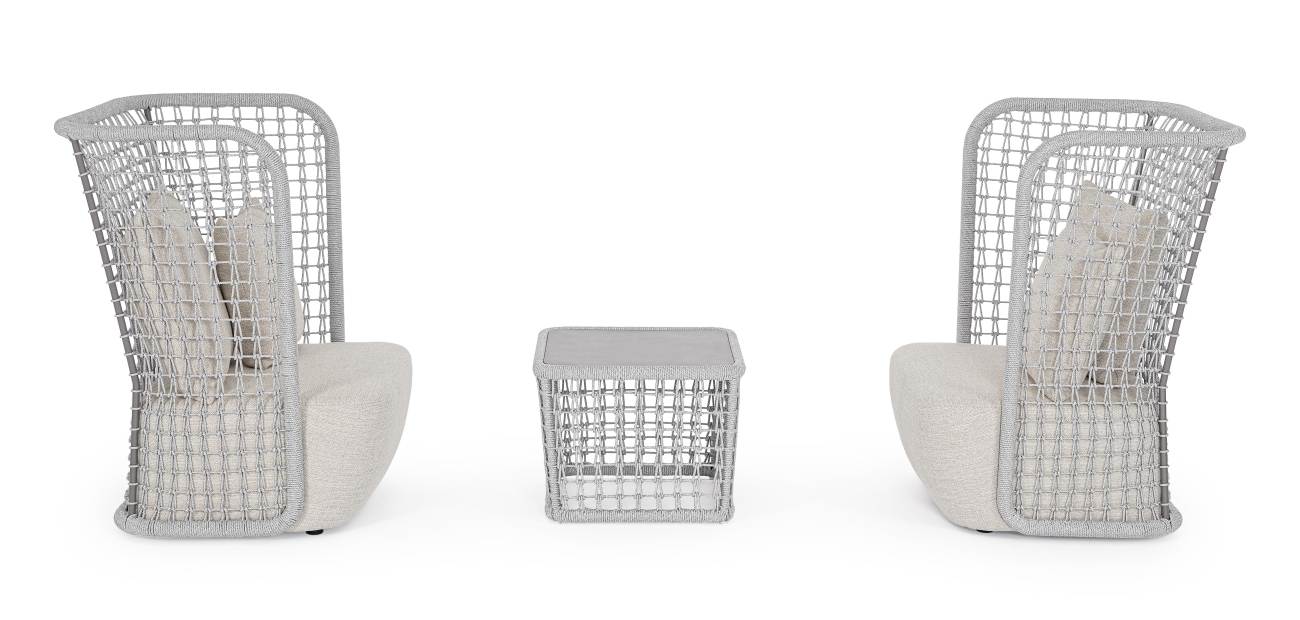 Gartencouchtisch Kollar aus Aluminium, Artic