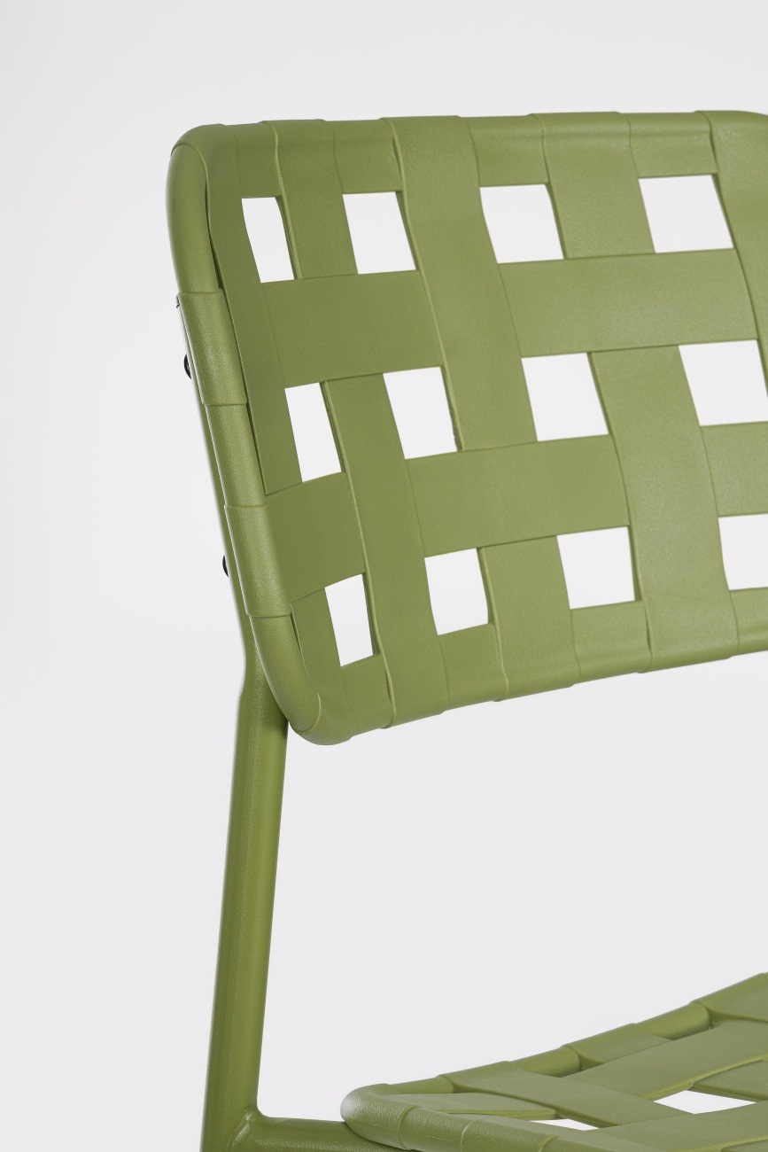 Gartenbarhocker Clover aus Metall, Grün