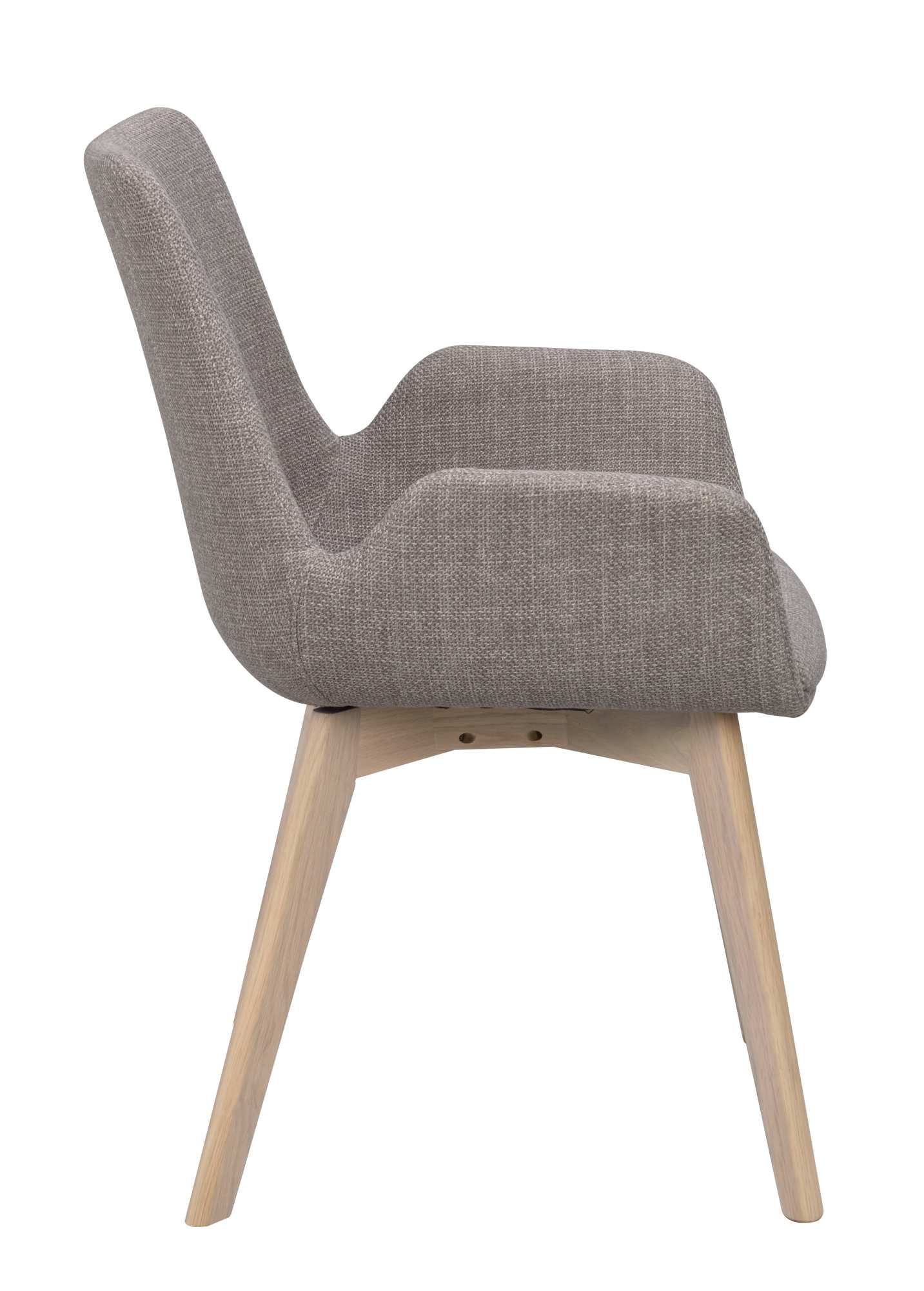 Design trifft Funktion: Stuhl Drimsdale 2er Set mit Armlehne, Grau Whitewash.