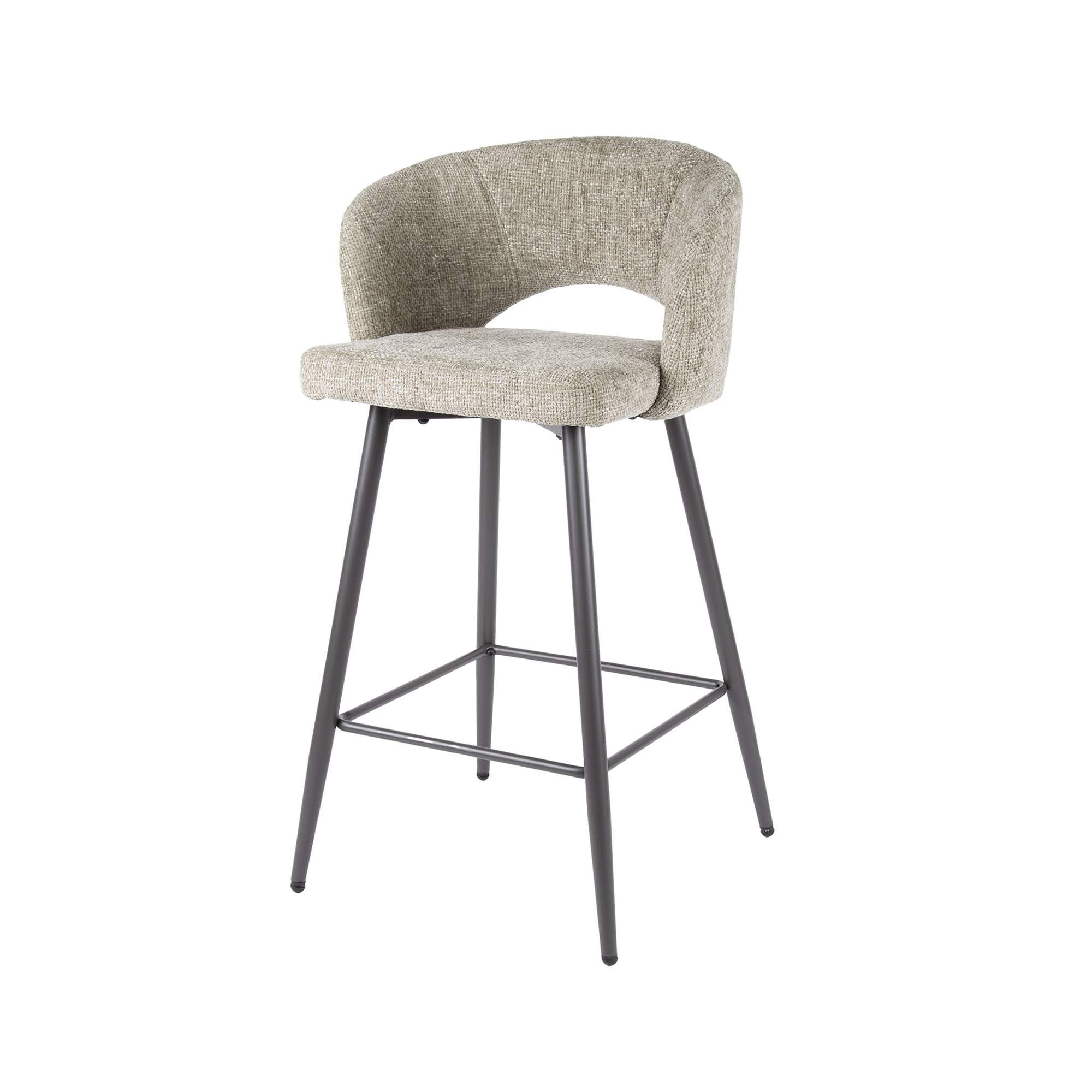 2er-Set Barhocker Boulse mit Armlehne - Webstoff, Sand