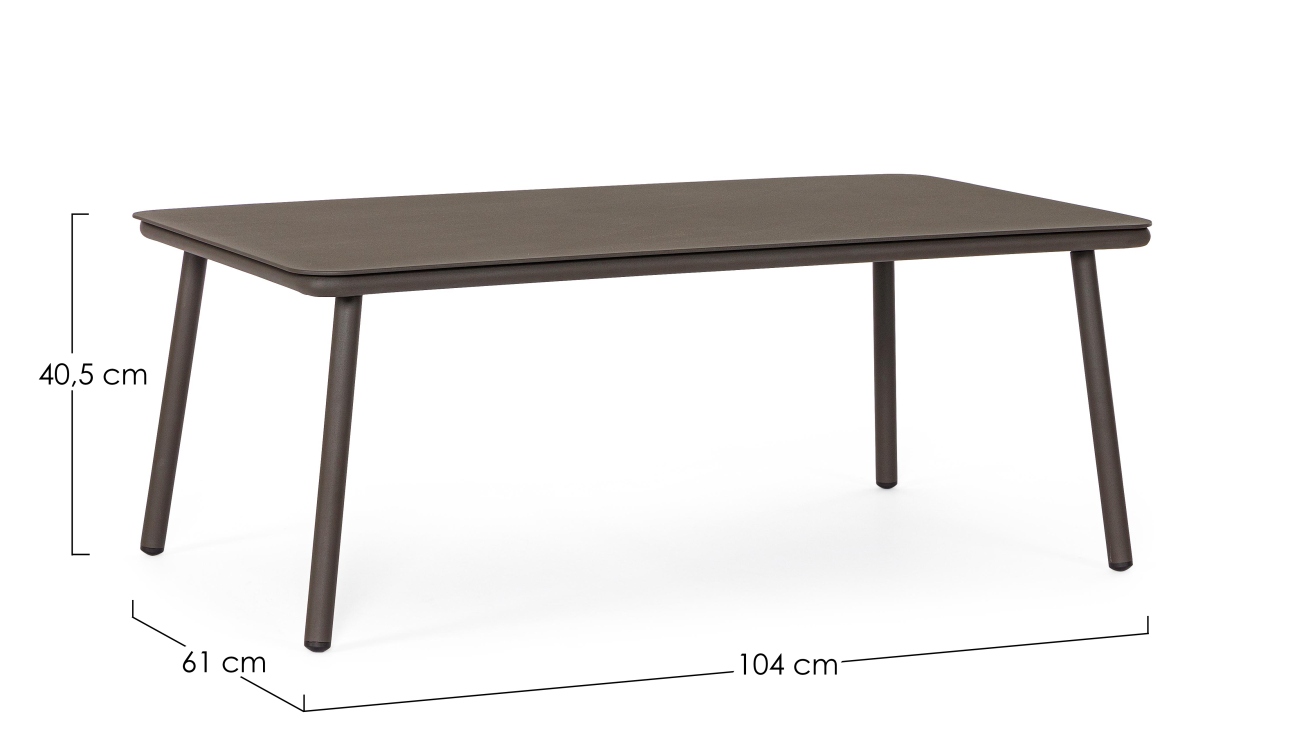 Couchtisch Spike aus Aluminium, Raven