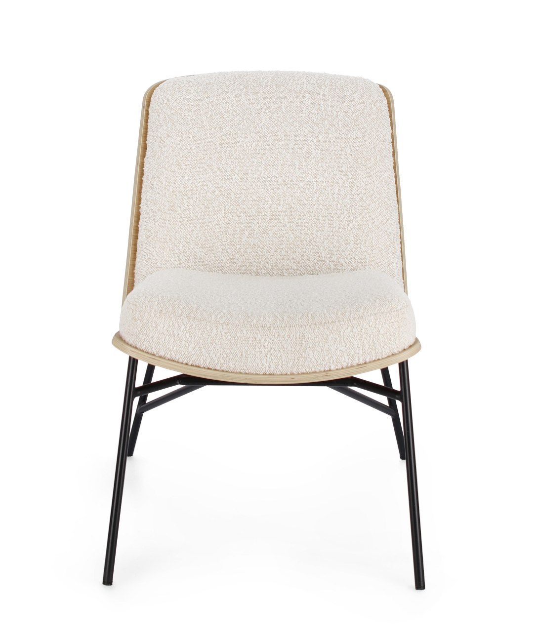 Sessel Emerson aus Boucle-Stoff, Beige