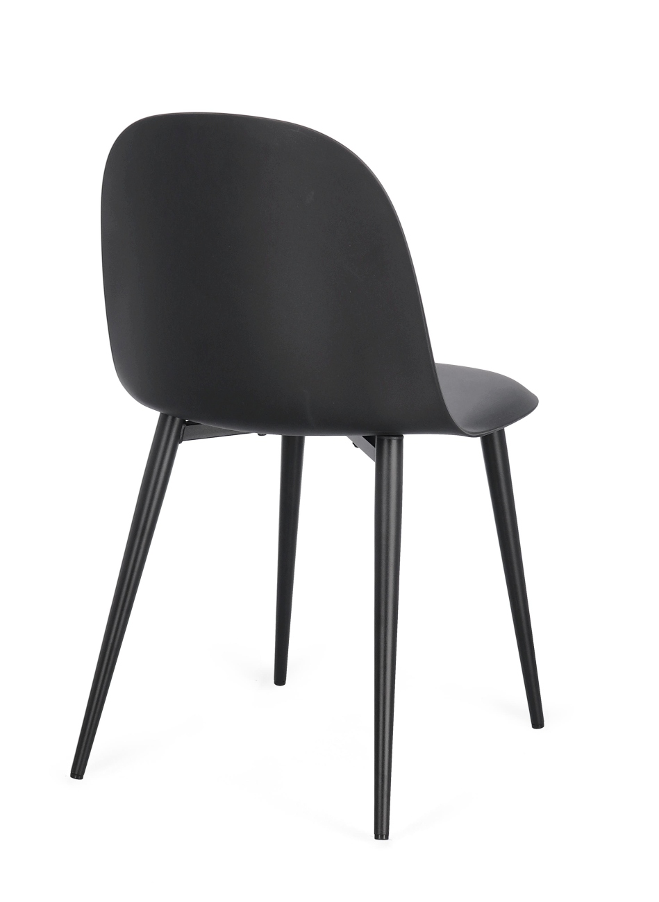 Esszimmerstuhl Ella 4er-Set aus Kunststoff, Schwarz