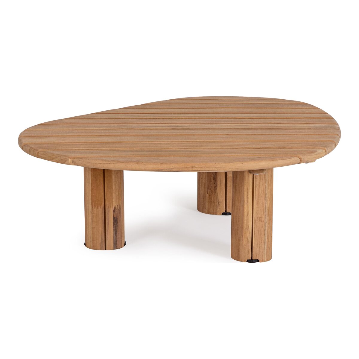 Gartencouchtisch Tamires - Teakholz massiv Natur, 100 x 80 cm