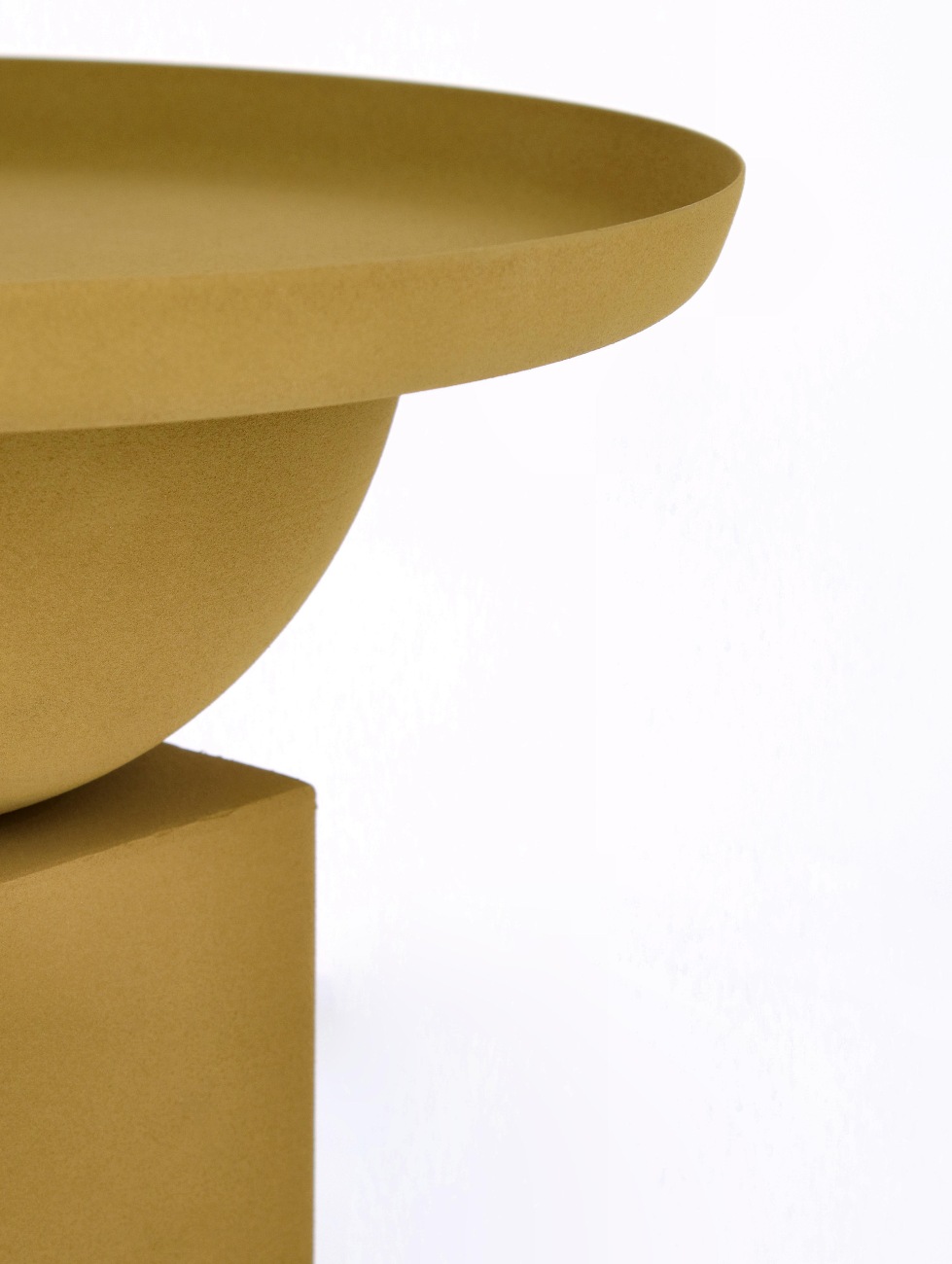 Beistelltisch Alka aus Metall, Senf