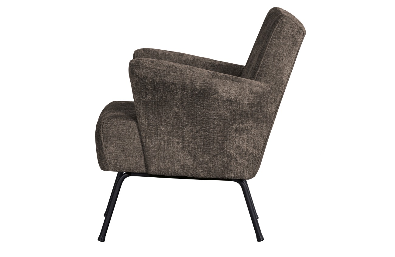 Der Sessel Muse überzeugt mit seinem modernen Design. Gefertigt wurde er aus Web Stoff, welcher einen grauen Farbton besitzt. Das Gestell ist aus Metall und hat eine schwarze Farbe. Der Sessel besitzt eine Sitzhöhe von 45.