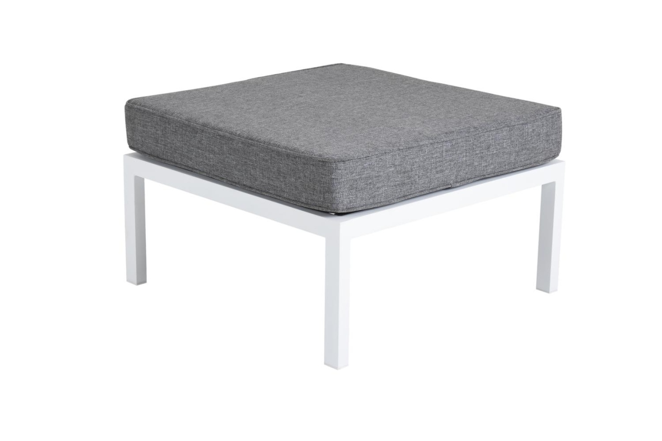 Gartenhocker Weldon mit Kissen, Weiß Gartenhocker Weldon mit Kissen, Weiß