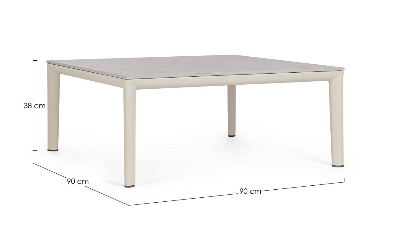 Gartencouchtisch Gerald aus Aluminium 90x90 cm, Pelikan