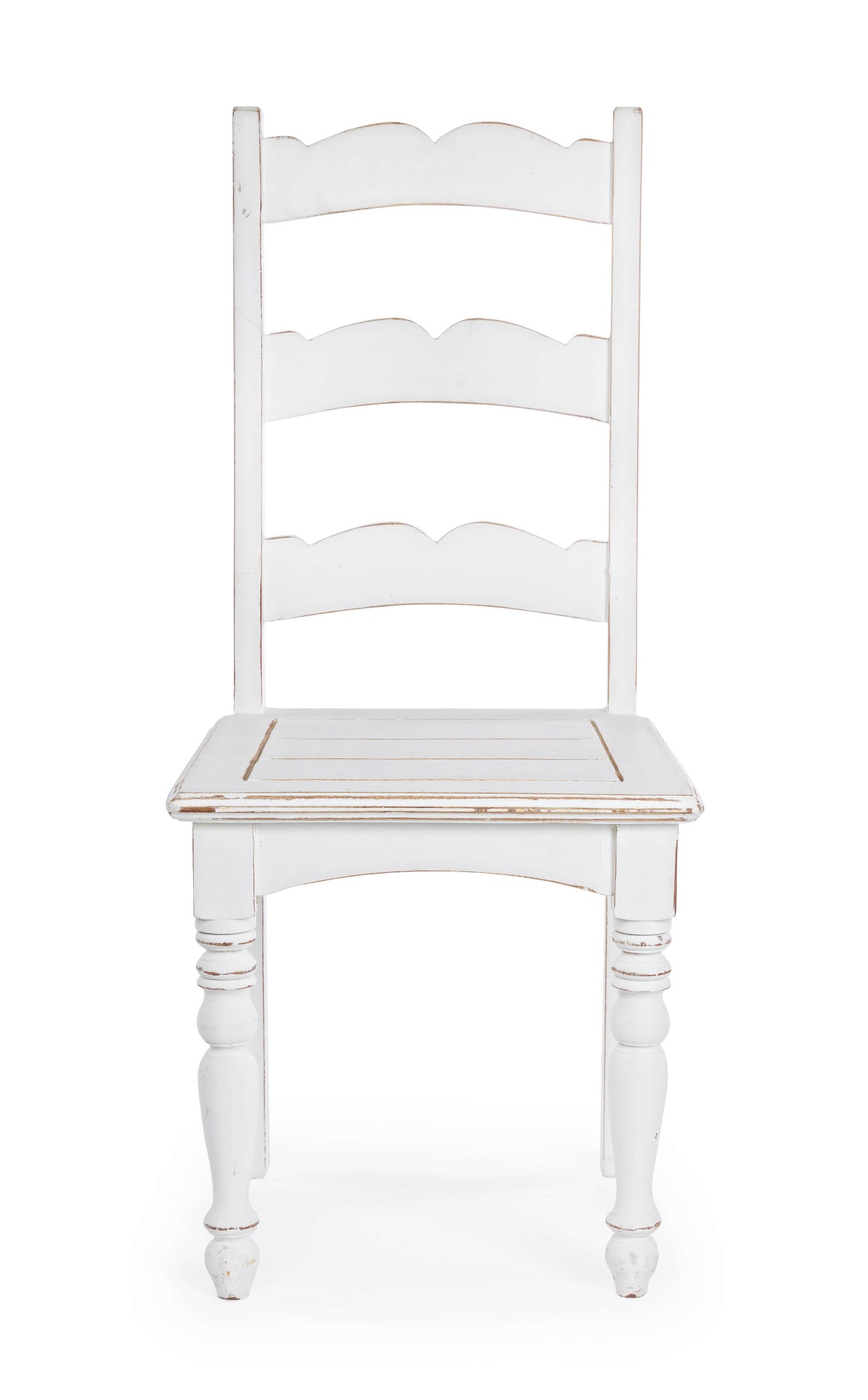 Der Stuhl Colette überzeugt mit seinem klassischen Design. Gefertigt wurde der Stuhl aus Mangoholz, welches eine weiße Feinbearbeitung durch Nitrozellulose erhalten hat und somit einen weißen Farbton hat.
