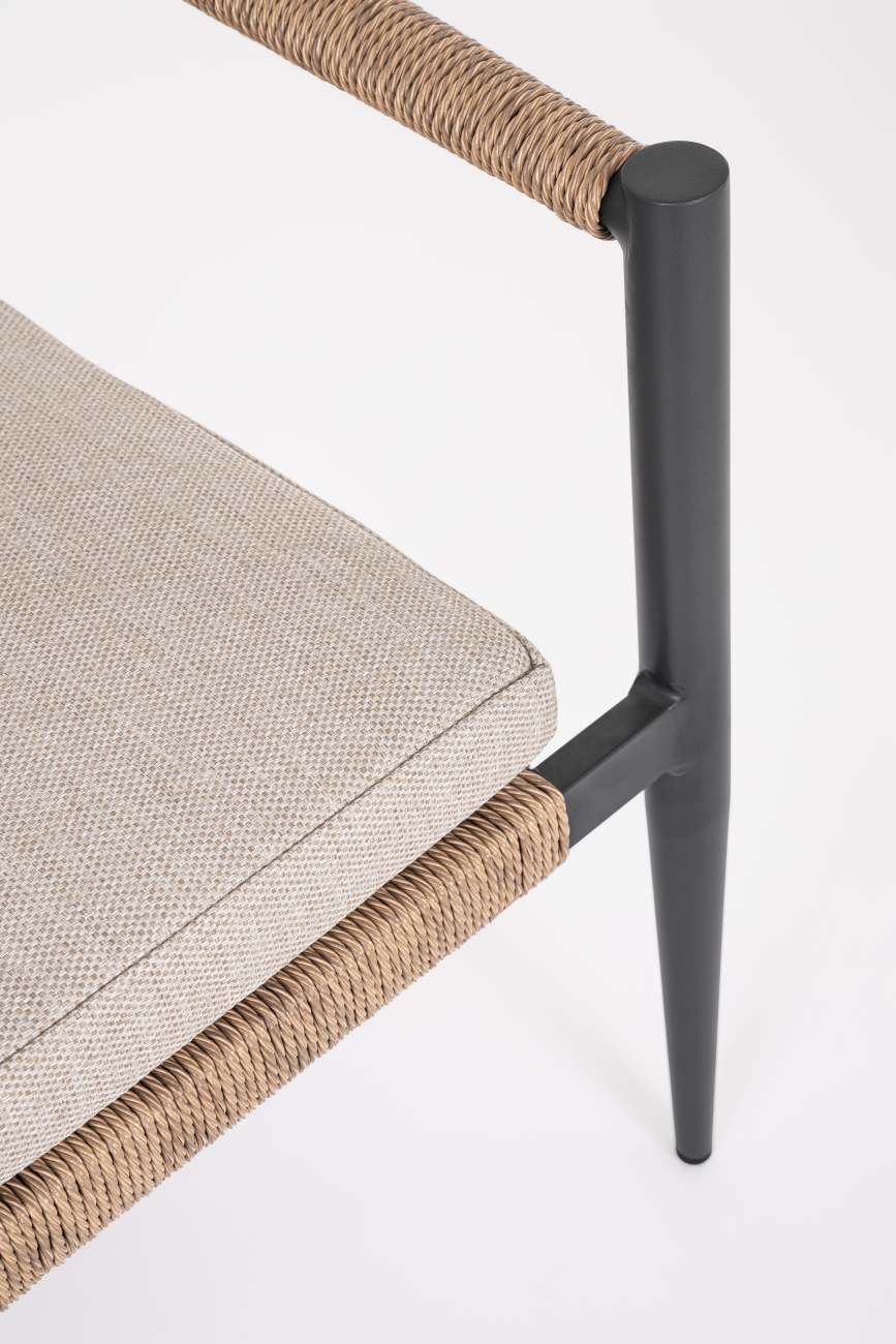 Garten-Set Jandia 4er Gruppe, Anthrazit / Natur