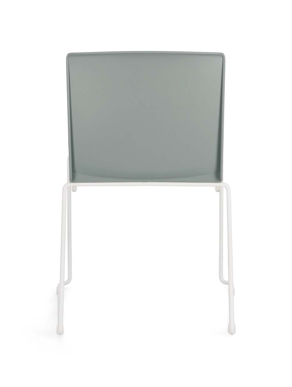 Esszimmerstuhl Giulia 4er-Set aus Metall, Weiß/Salbei