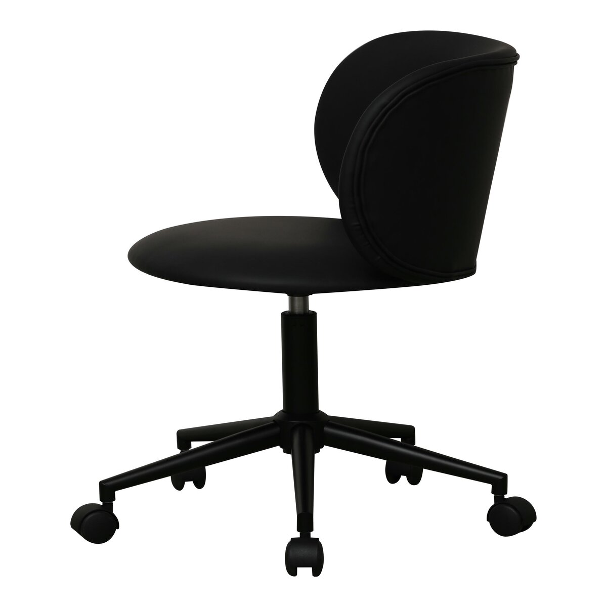 Bürostuhl Oboa aus Kunstleder - Drehbar, Höhenverstellbar, Neigbar, Schwarz