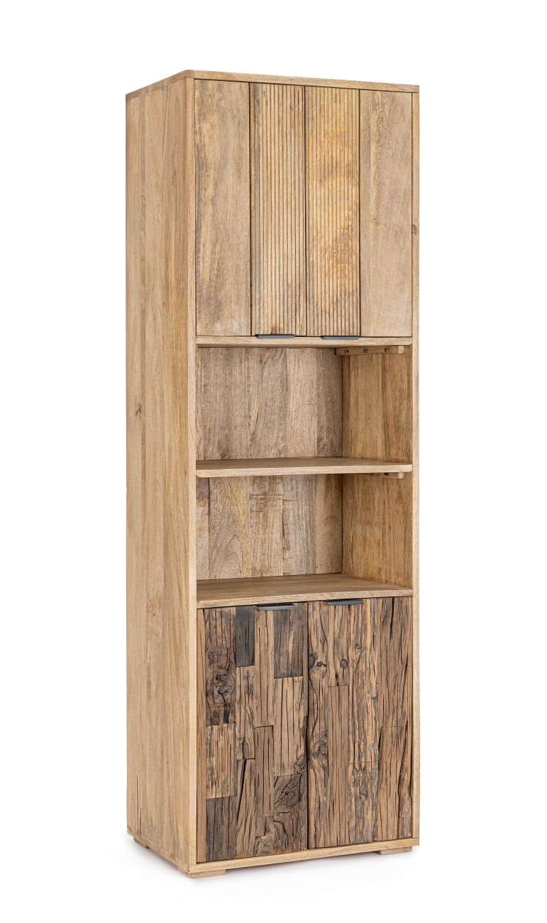 Schrank Nashik aus Mangoholz, Schmal Schrank Nashik aus Mangoholz, Schmal