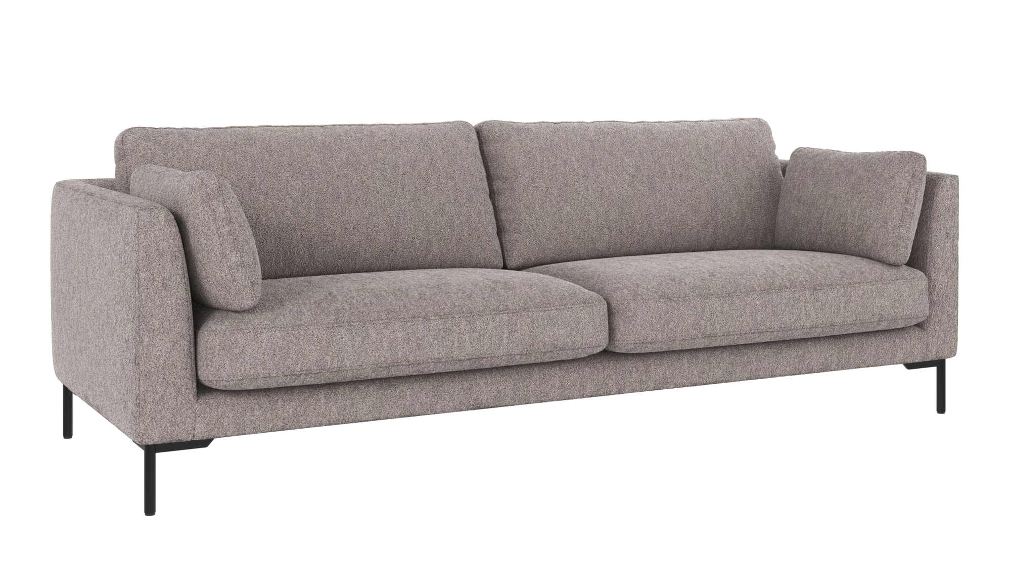 Design trifft Funktion: Sofa Corwin 3-Sitzer, Bezug Alice Grau. Sofa Corwin 3-Sitzer, Bezug Alice Grau