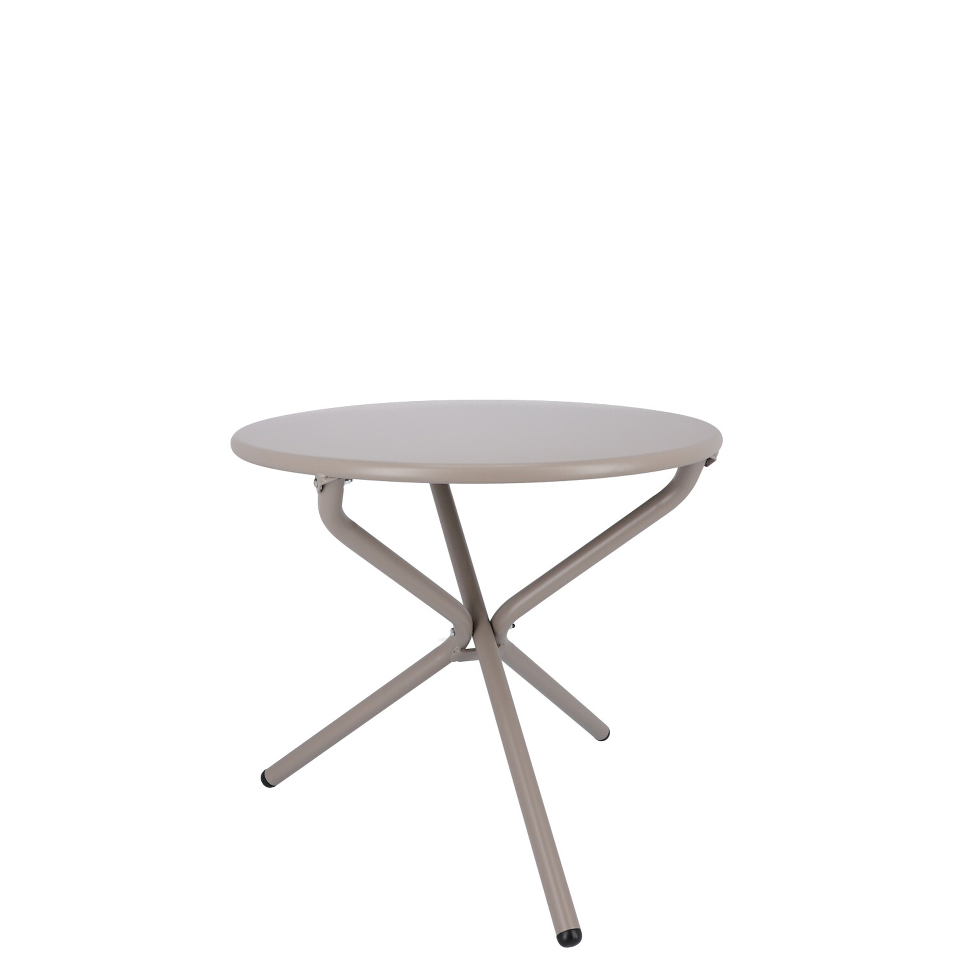 Beistelltisch Tris aus Aluminium, Taupe Beistelltisch Tris aus Aluminium, Taupe