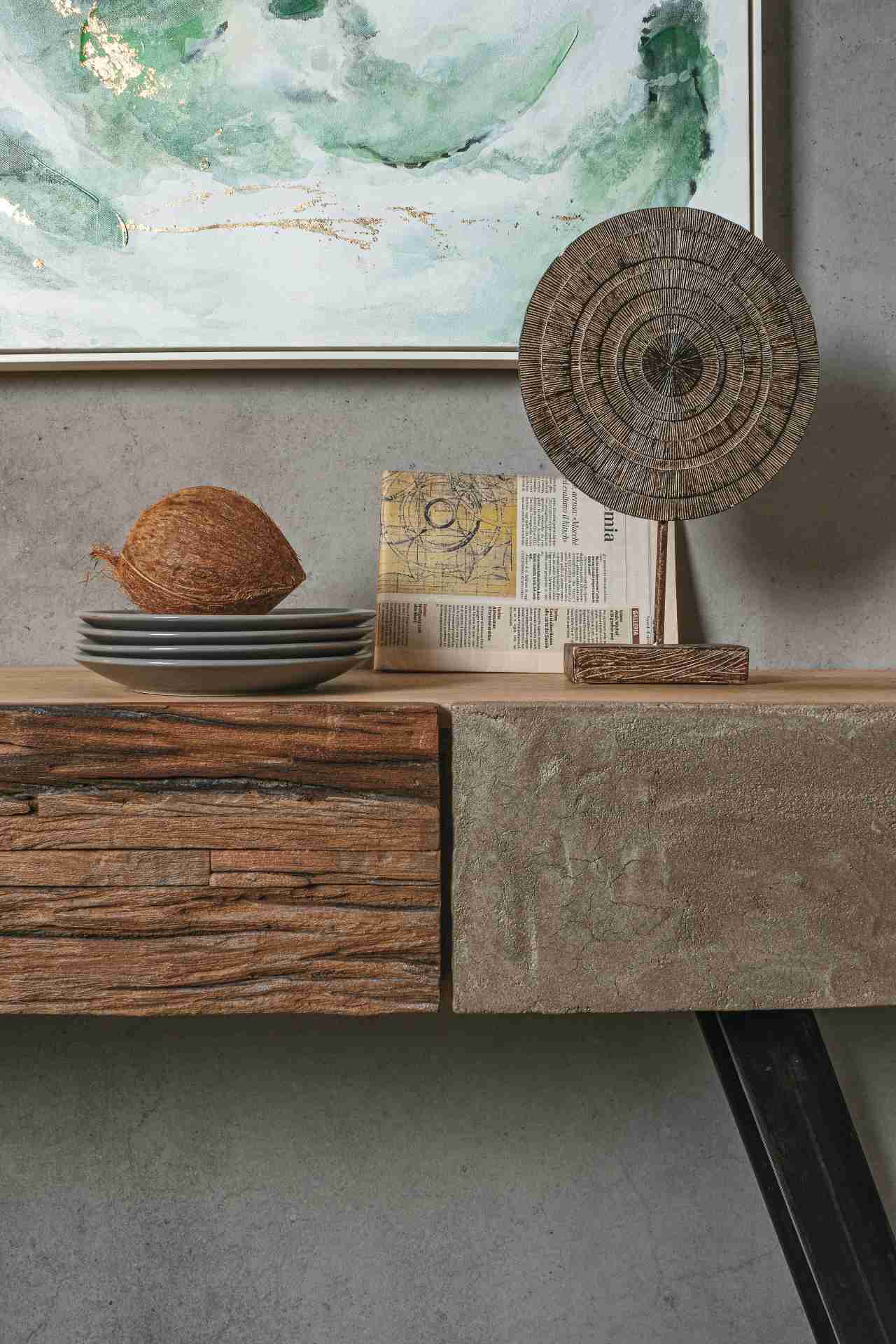 TV-Board Manchester aus Mangoholz, 195 cm