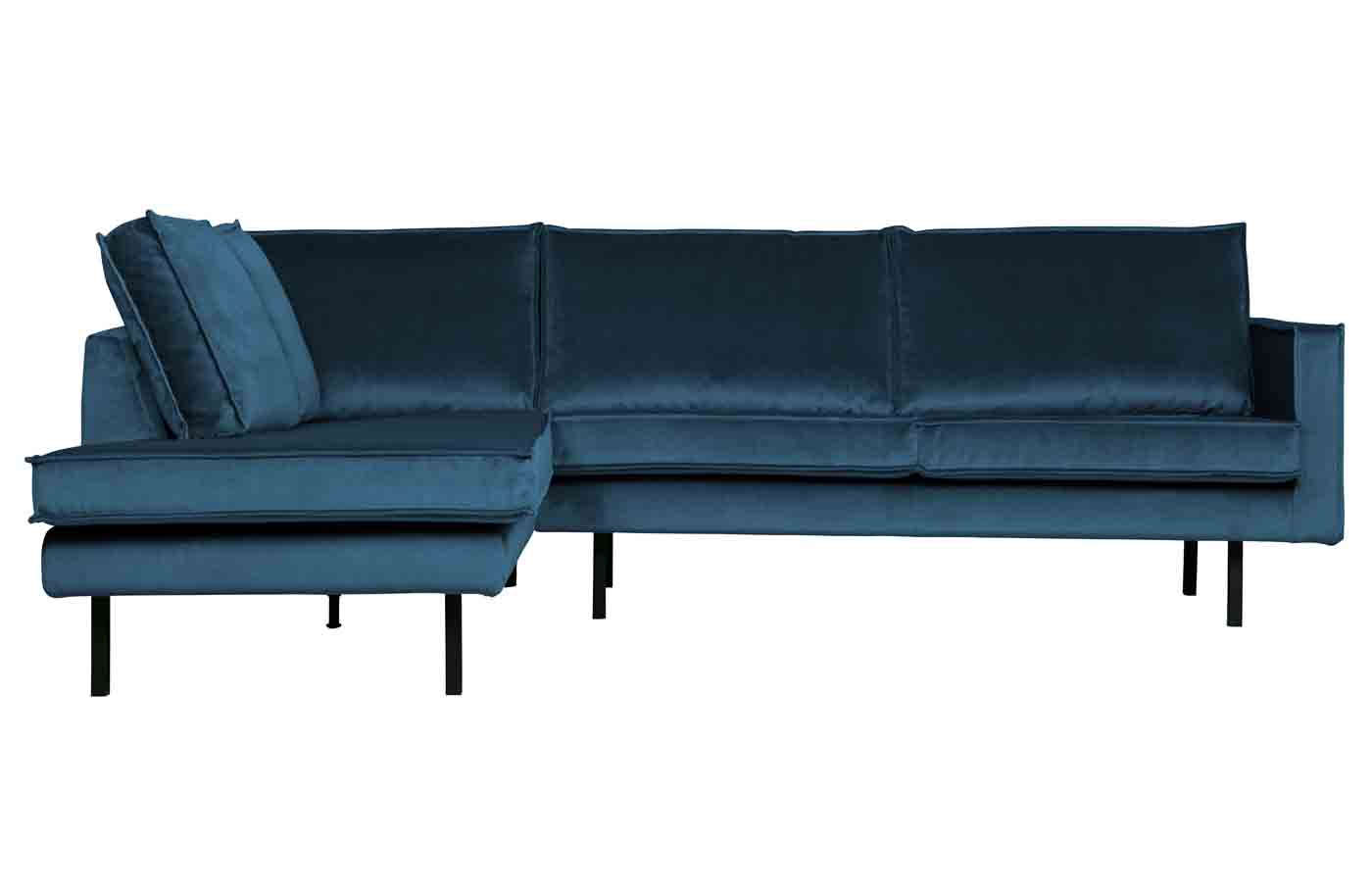 Ecksofa Rodeo Samt, links Blau Ecksofa Rodeo Samt, links Blau