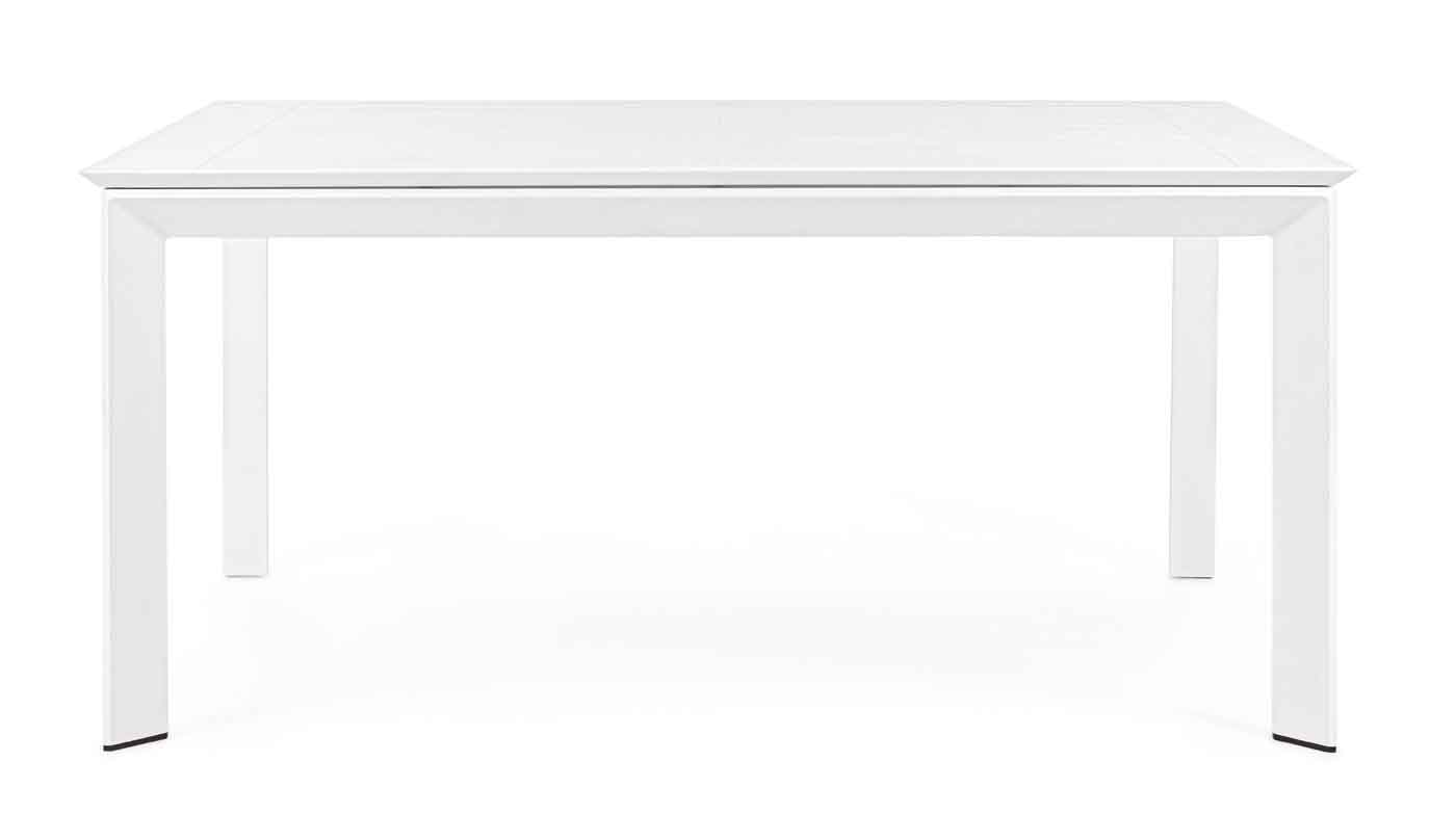 Gartentisch Konnor mit Ausziehfunktion, 160x110/160 cm, Weiß