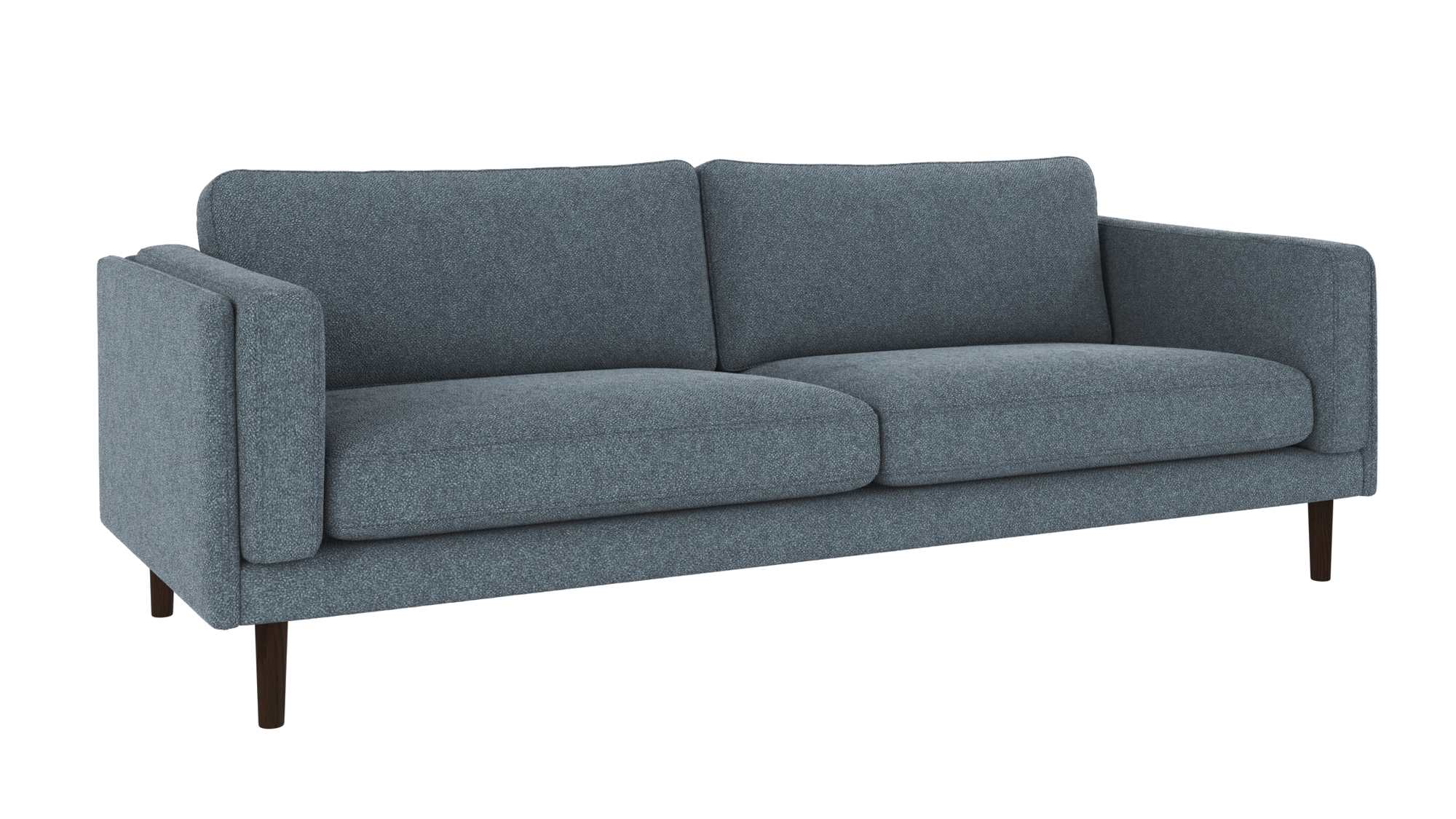 Machen Sie Ihr Zuhause komplett mit Sofa Braden 3-Sitzer, Beine Braun, Bezug Bobby Blau. Sofa Braden 3-Sitzer, Beine Braun, Bezug Bobby Blau