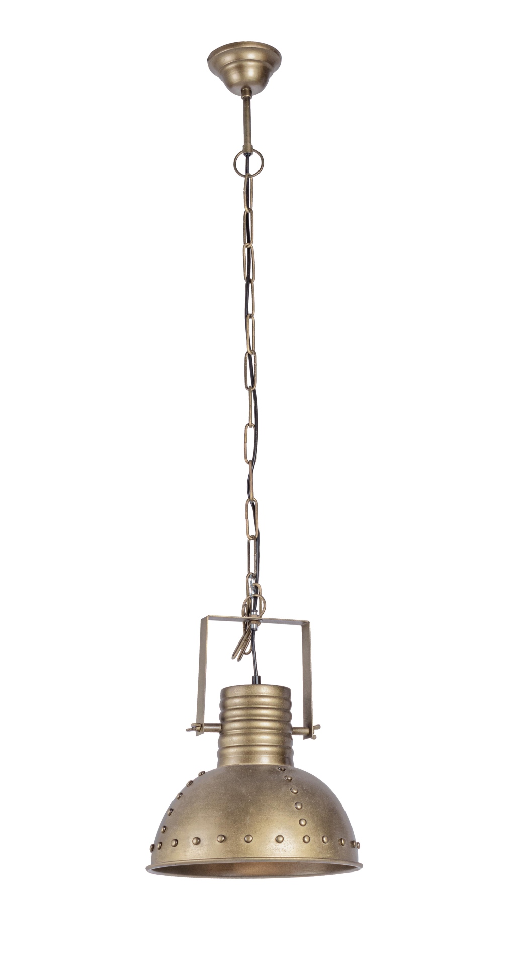 Die Hängeleuchte Arlington überzeugt mit ihrem industriellen Design. Gefertigt wurde sie aus Metall, welches einen goldenen Farbton besitzt. Die Lampenschirme sind auch aus Metall. Die Lampe besitzt eine Höhe von 168 cm.