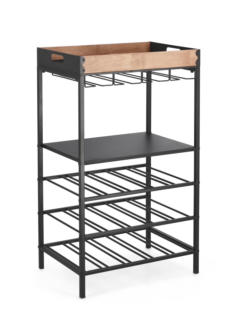 Weinregal Isaac aus Metall, Schwarz Weinregal Isaac aus Metall, Schwarz