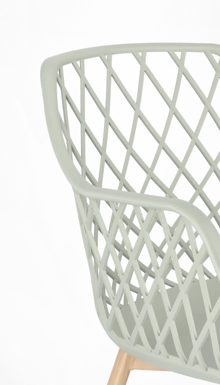 Stuhl Optik 4er-Set, Salbei