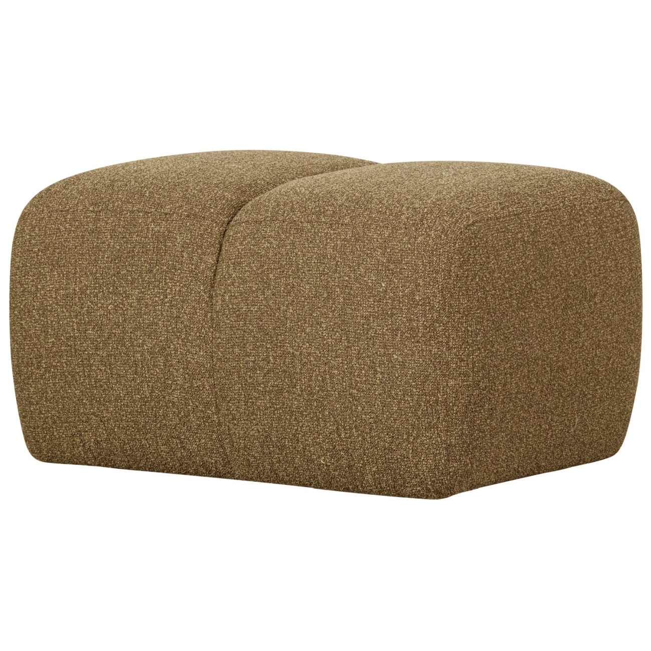 Hocker Mojo aus Boucle-Stoff, Gelb/Braun Hocker Mojo aus Boucle-Stoff, Gelb/Braun