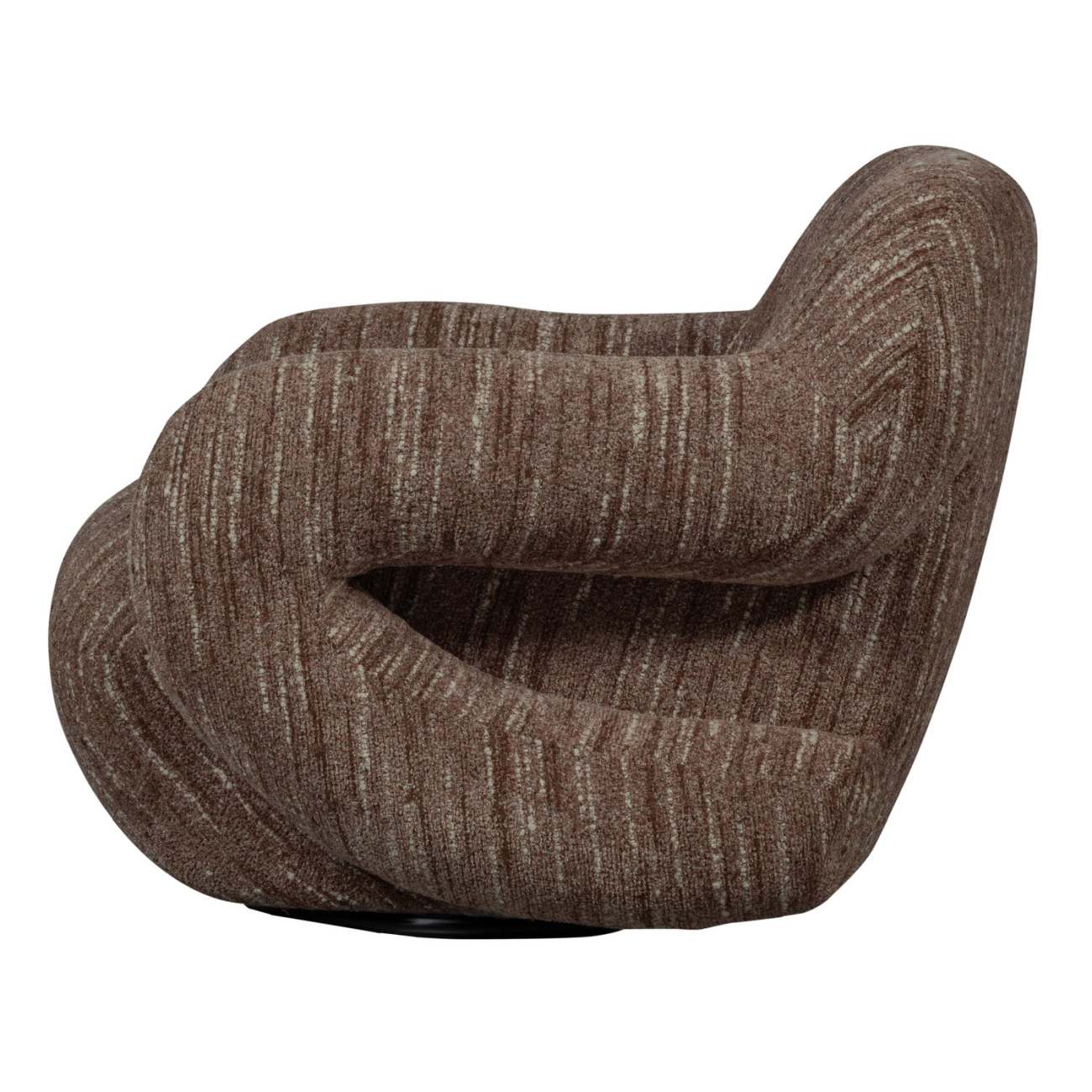 Sessel Folke aus Melange-Stoff, Altrosa