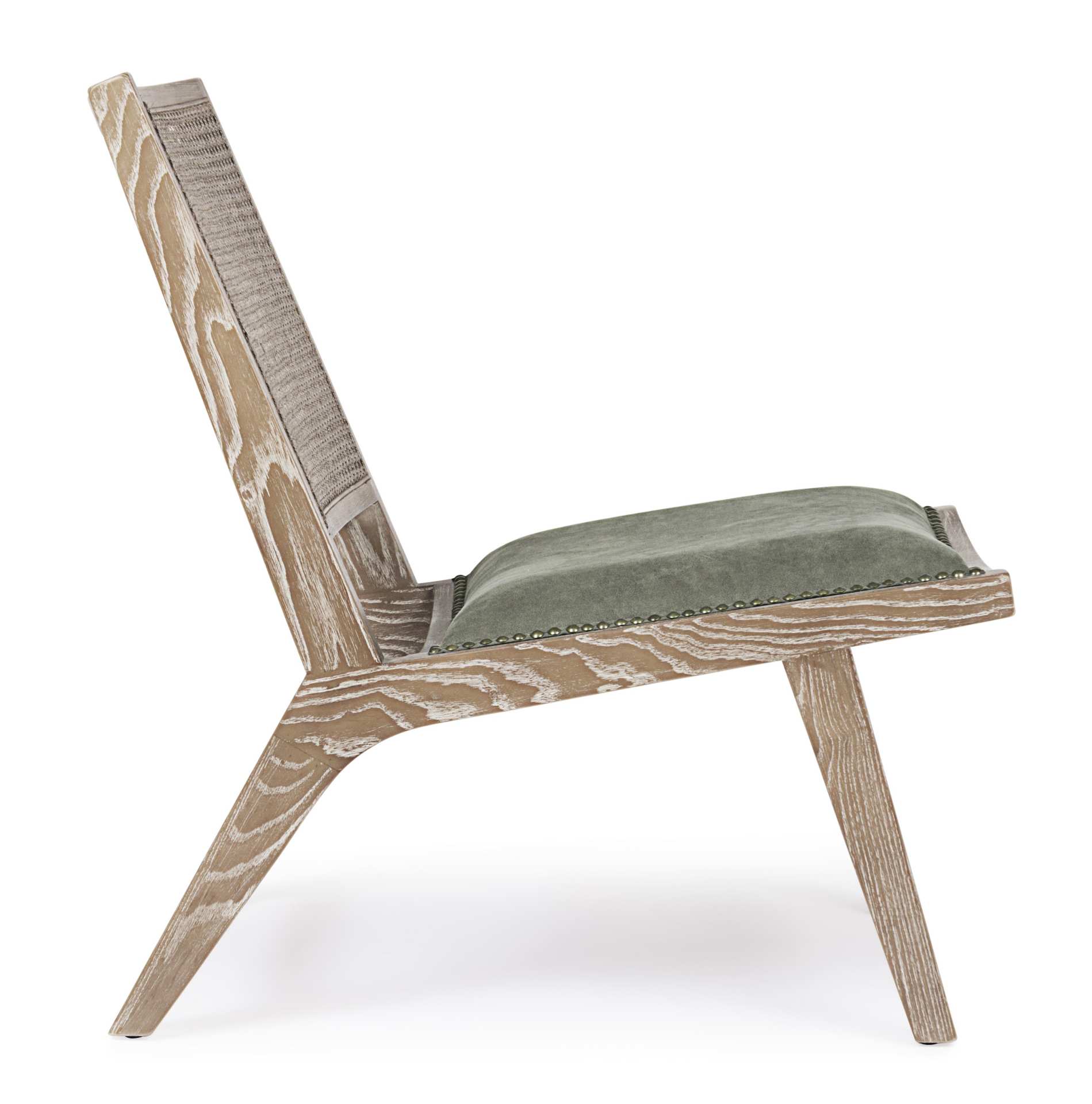 Der Sessel Cortilla überzeugt mit seinem klassischen Design. Gefertigt wurde er aus Stoff, welcher einen grünen Farbton besitzt. Das Gestell ist aus Eschenholz und hat eine natürliche Farbe. Der Sessel besitzt eine Sitzhöhe von 40 cm. Die Breite beträgt 5